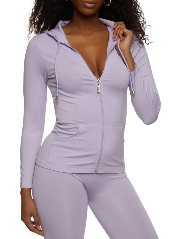 Full Zip Hooded Active Top sold by Rainbow