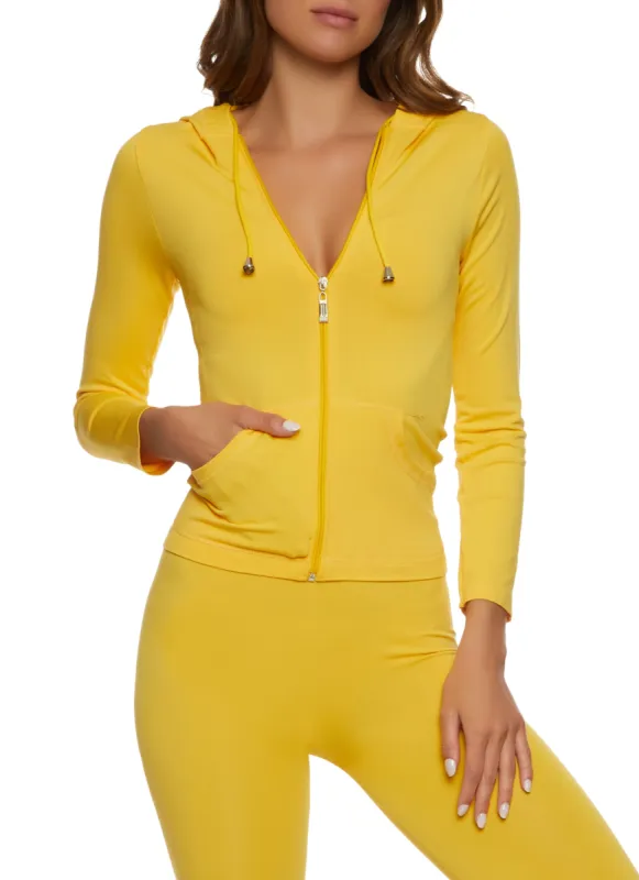 Full Zip Hooded Active Top sold by Rainbow