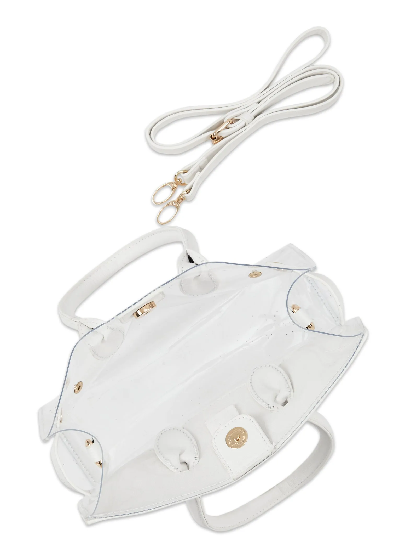 Faux Leather Handle Clear Handbag sold by Rainbow product image thumbnail 5