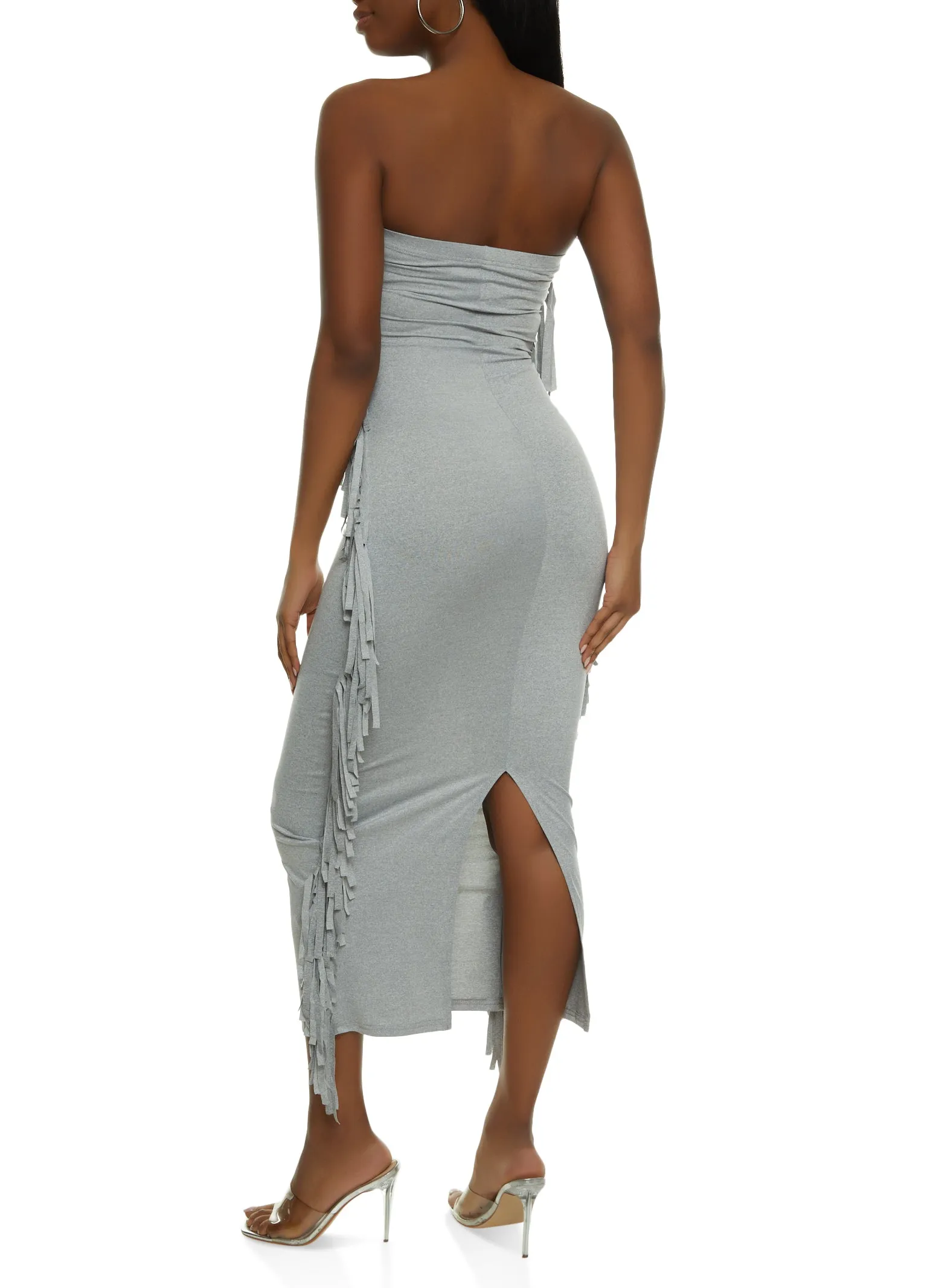Daisy Fringe Side Maxi Tube Dress sold by Rainbow product image thumbnail 3