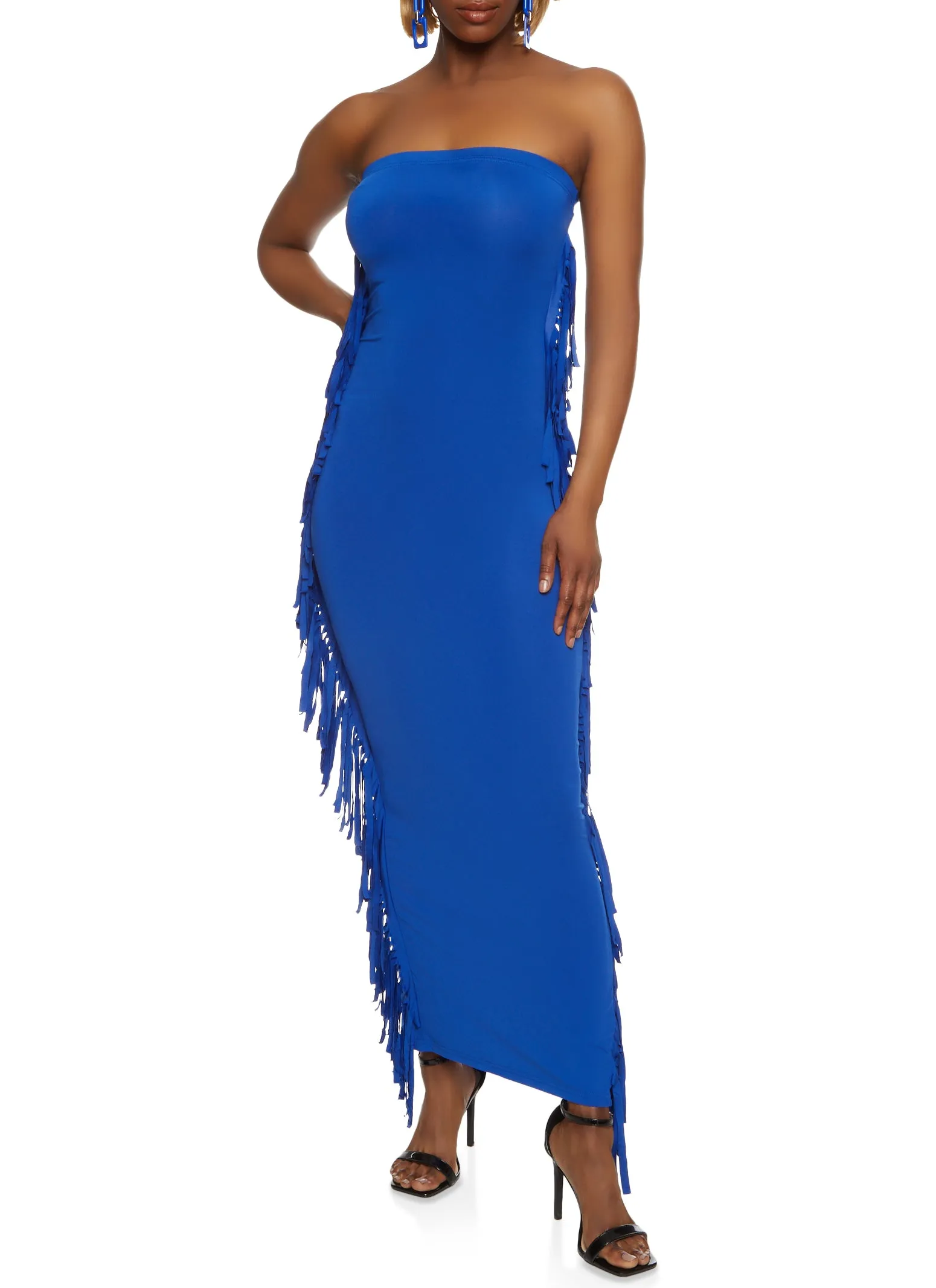 Daisy Fringe Side Maxi Tube Dress sold by Rainbow product image thumbnail 2