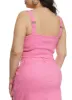 Plus Size Buckle Strap Zip Front Cropped Corset Top sold by Rainbow