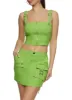 Buckle Strap Cropped Corset Top sold by Rainbow
