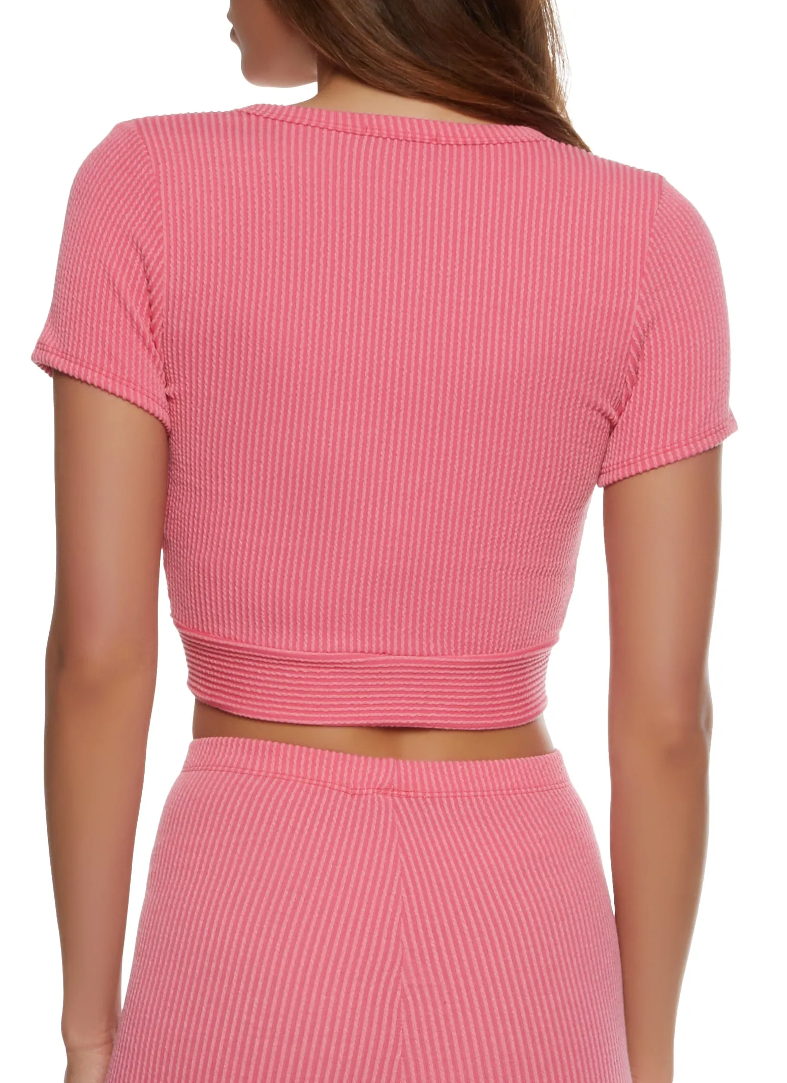 Ribbed Button Front Cropped Sweater sold by Rainbow product image thumbnail 3