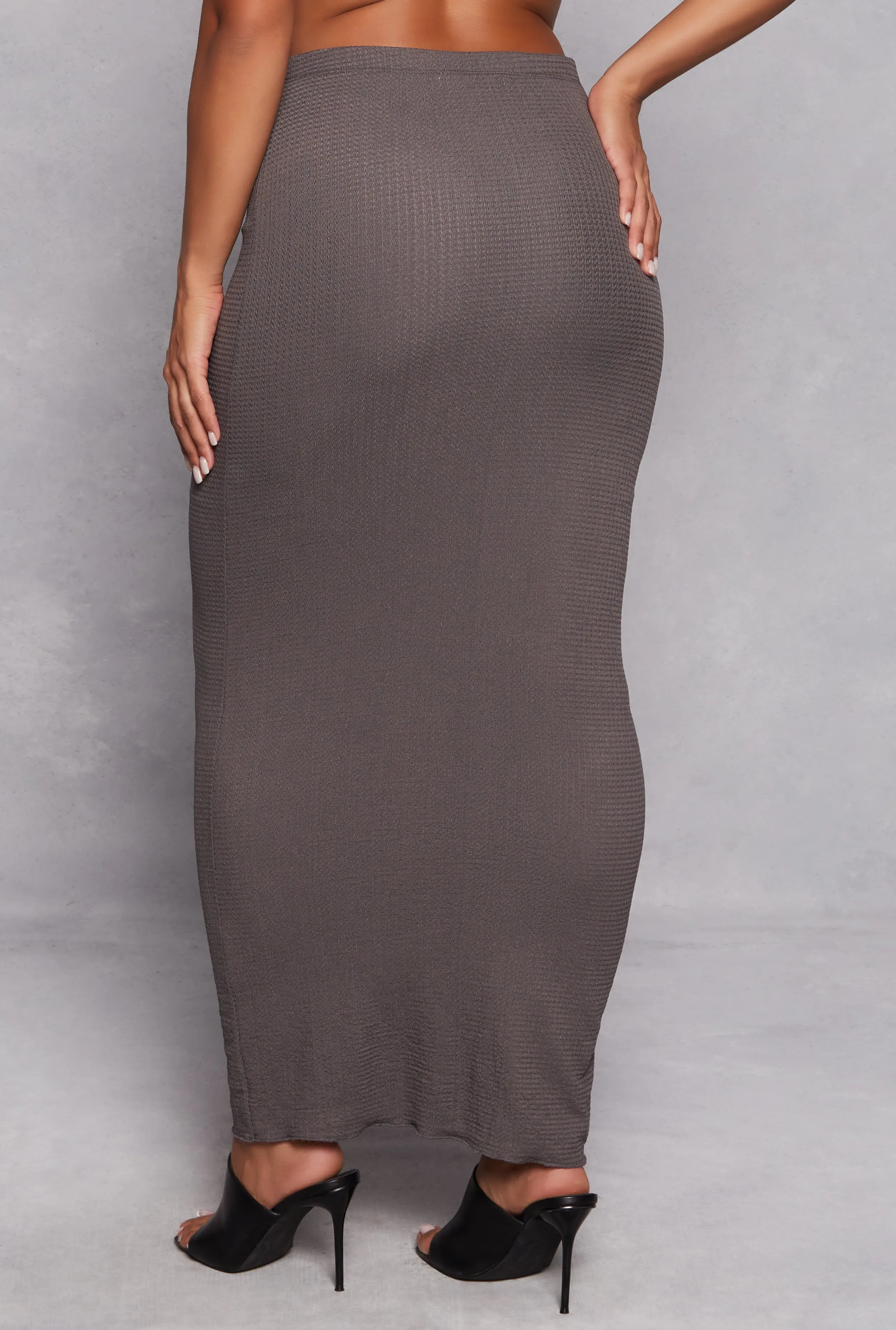 Almost Famous Textured Knit Maxi Pencil Skirt sold by Rainbow product image thumbnail 3