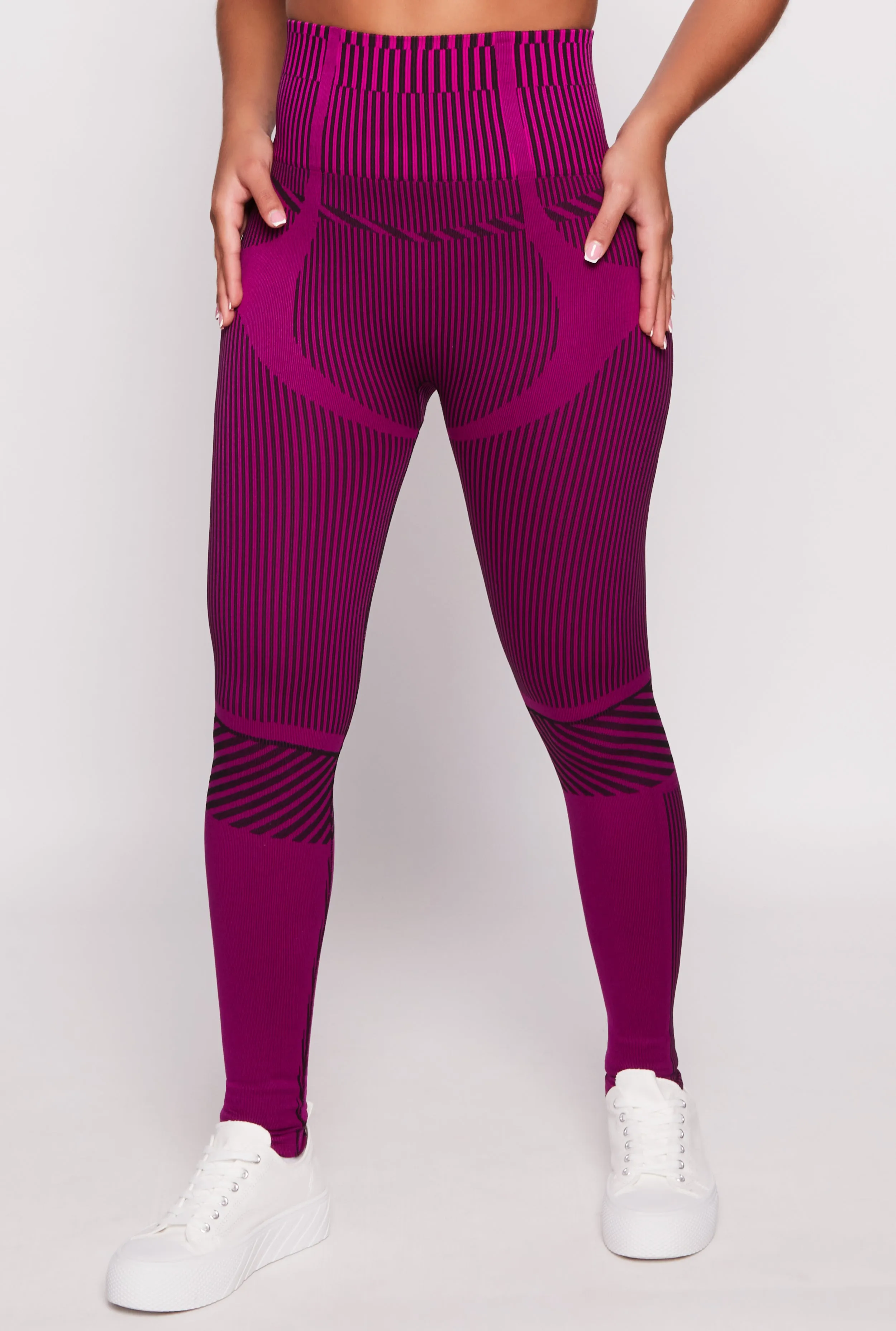Striped Seamless High Waist Leggings sold by Rainbow product image thumbnail 2