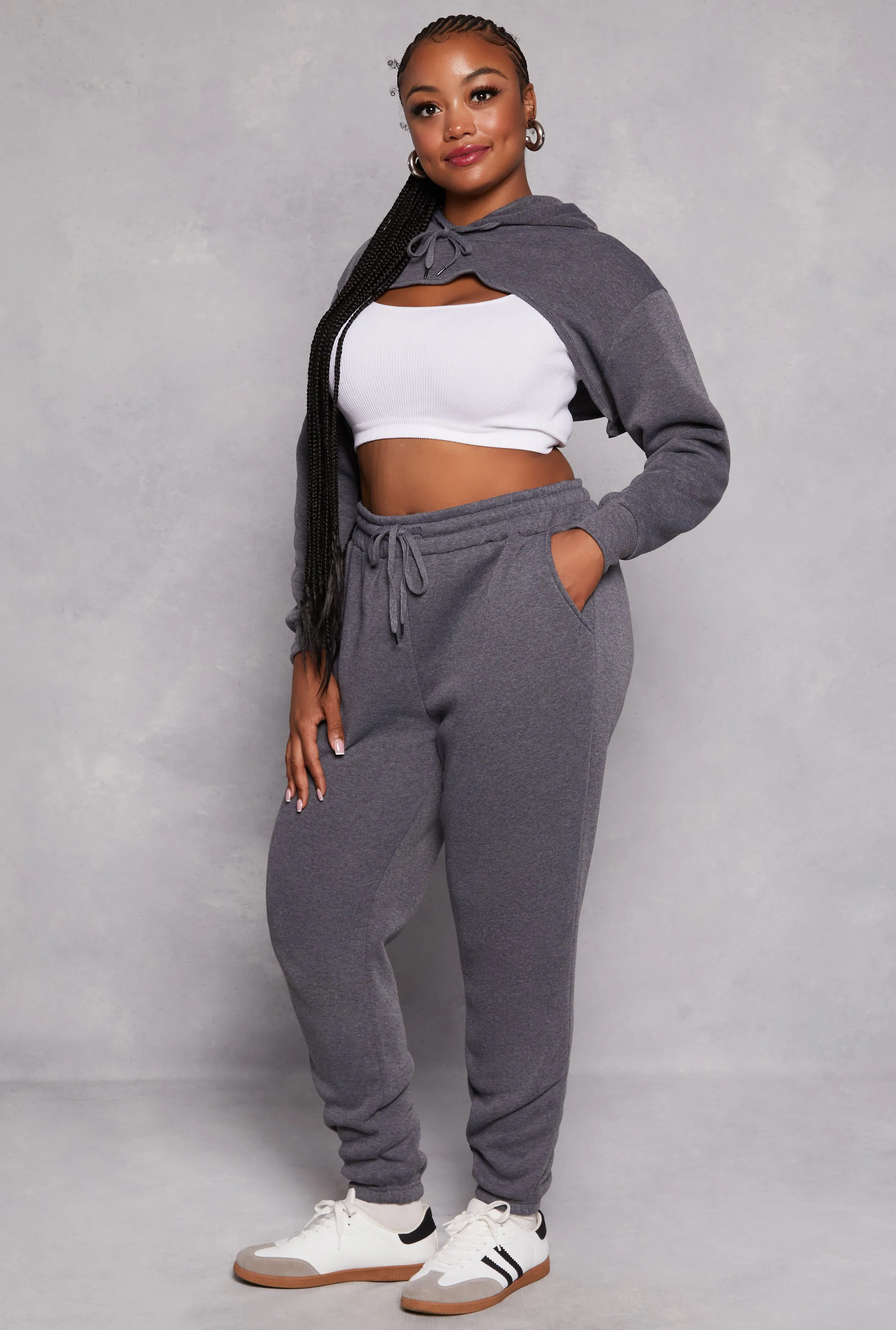 Plus Size Fleece High Waist Sweatpants sold by Rainbow