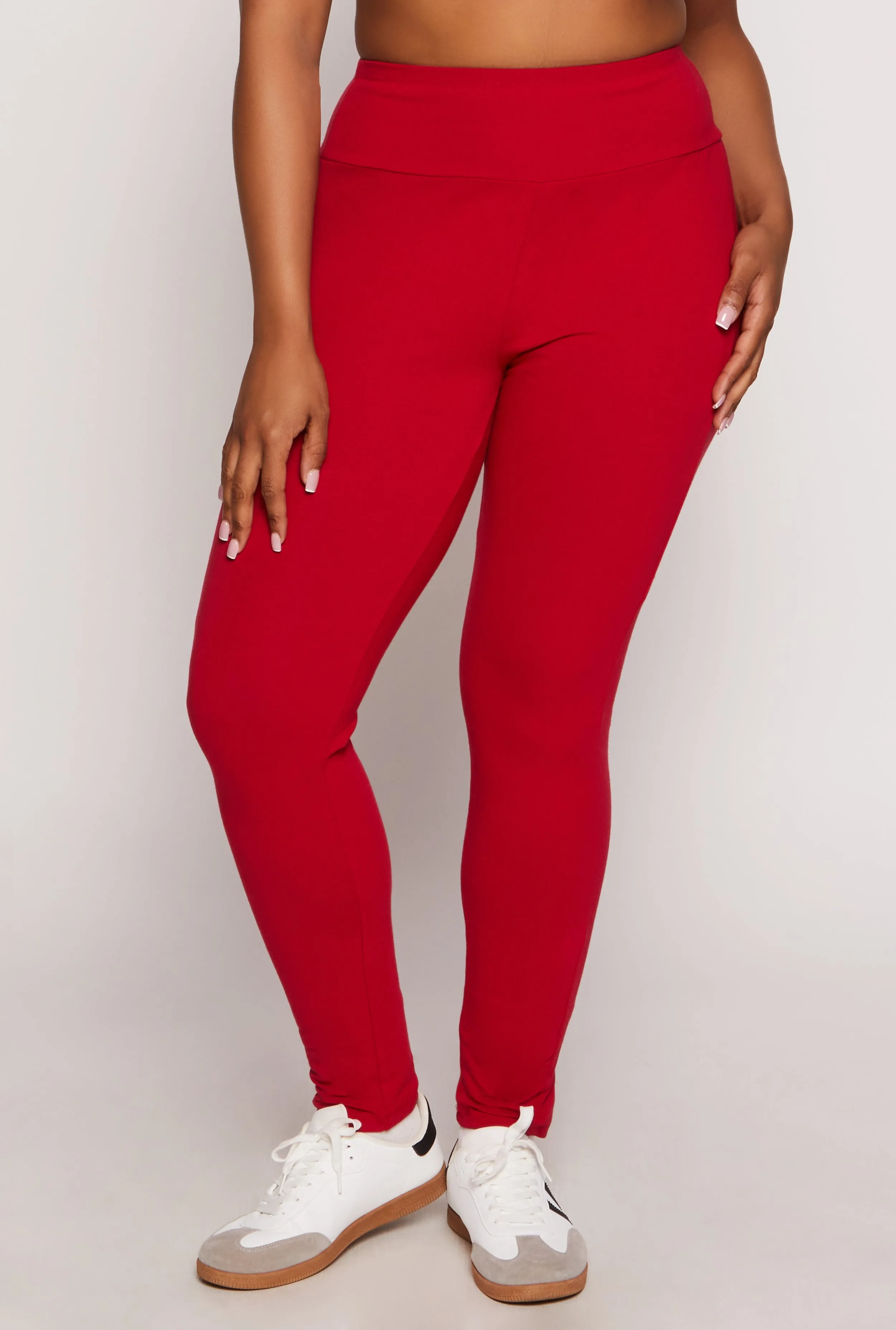 Plus Size Solid High Waist Cell Phone Pocket Leggings sold by Rainbow product image thumbnail 2