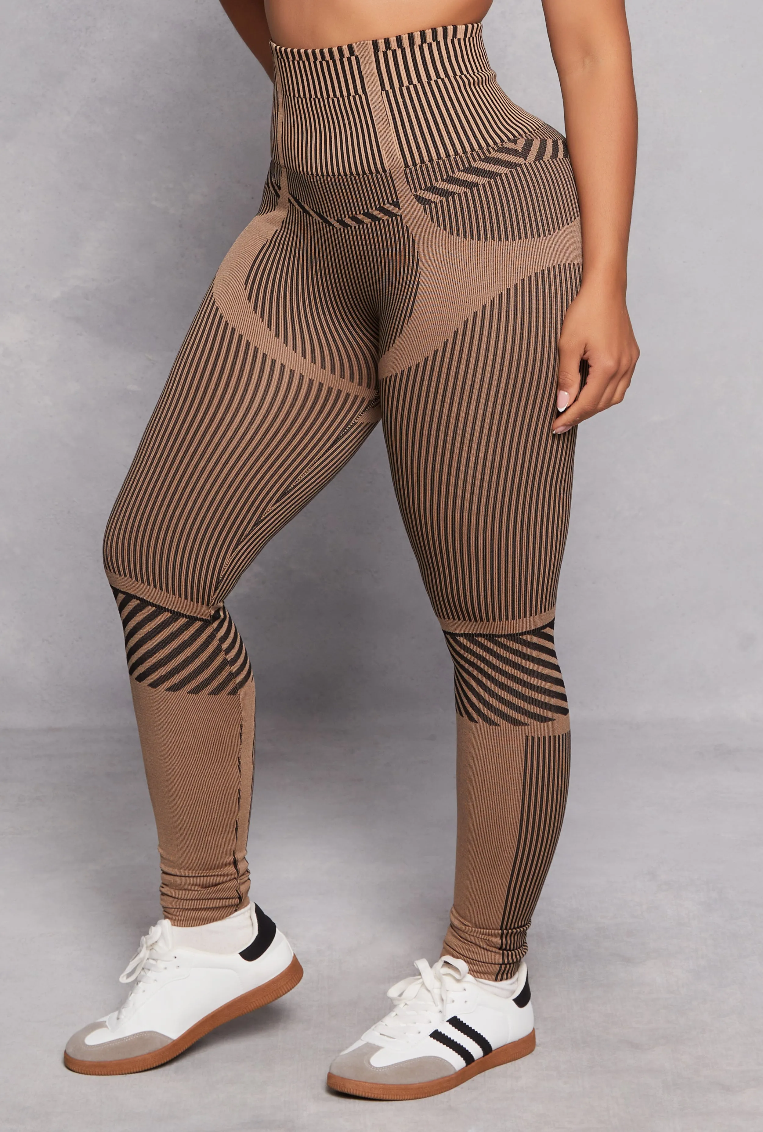 Striped Seamless High Waist Leggings sold by Rainbow product image thumbnail 2