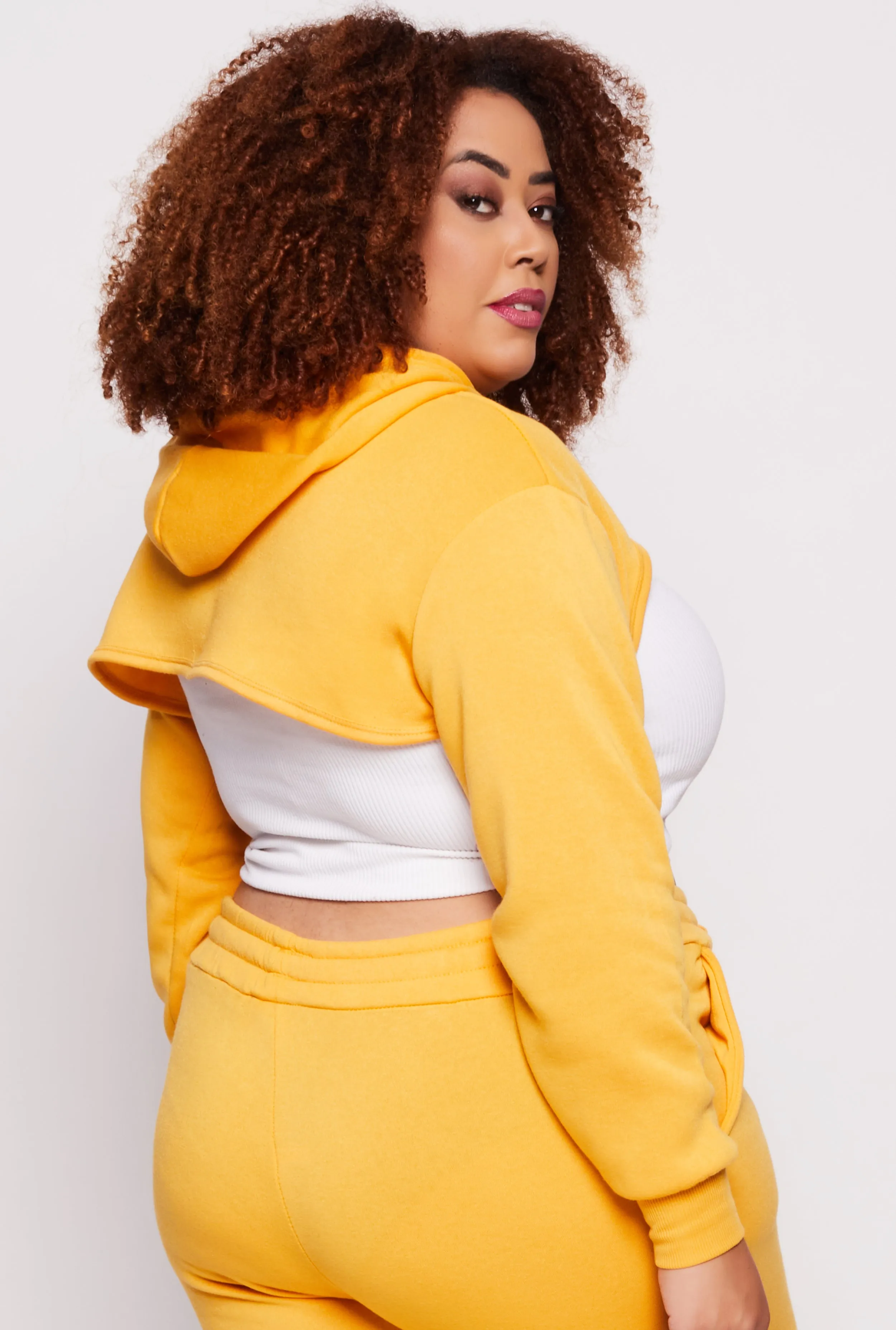 Plus Size Fleece Hooded Shrug sold by Rainbow product image thumbnail 3