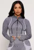 Seamless Compression Rib Zip Front Track Jacket sold by Rainbow