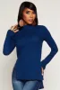 Waffle Knit Turtleneck High Low Top sold by Rainbow