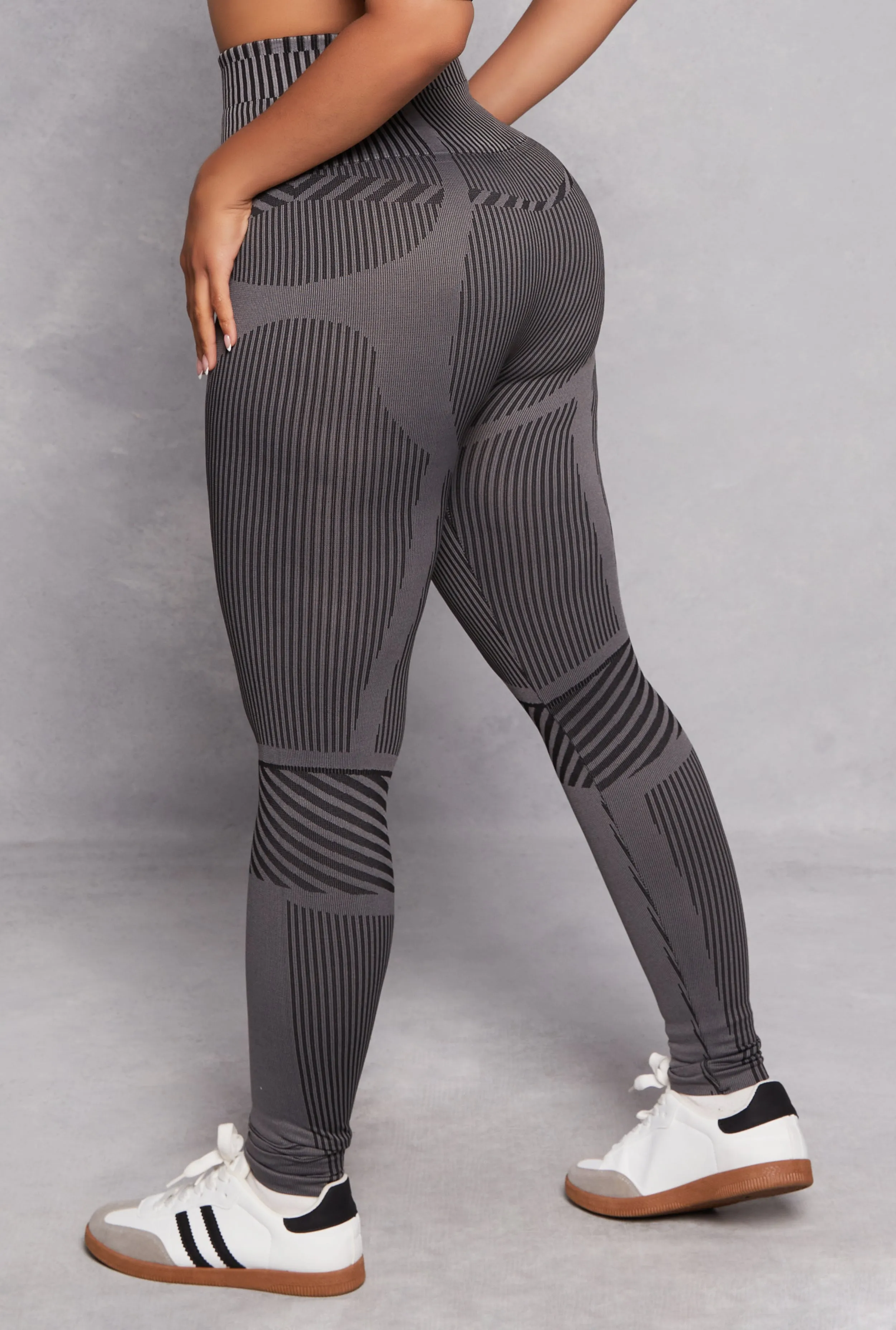 Striped Seamless High Waist Leggings sold by Rainbow product image thumbnail 3