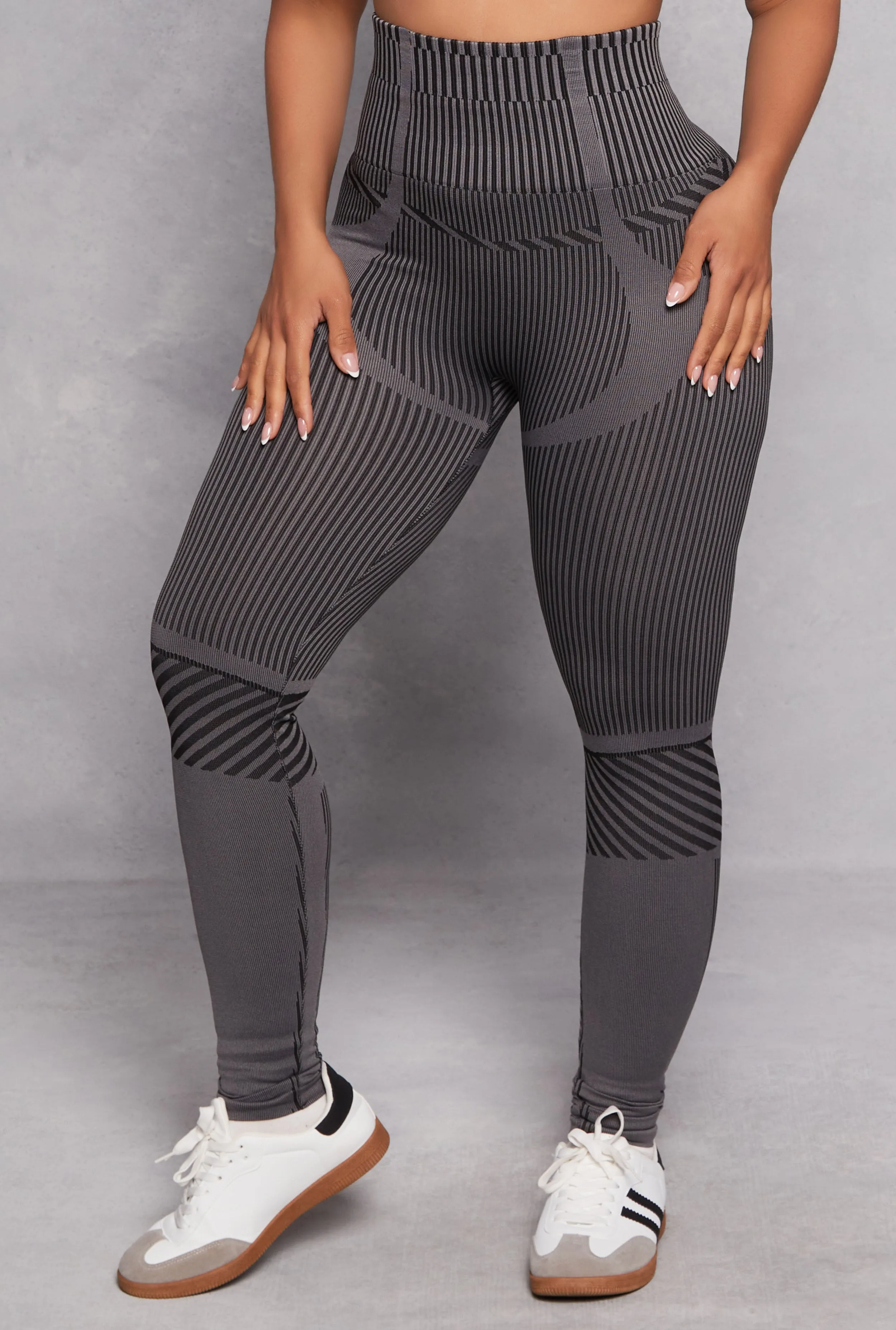 Striped Seamless High Waist Leggings sold by Rainbow product image thumbnail 2