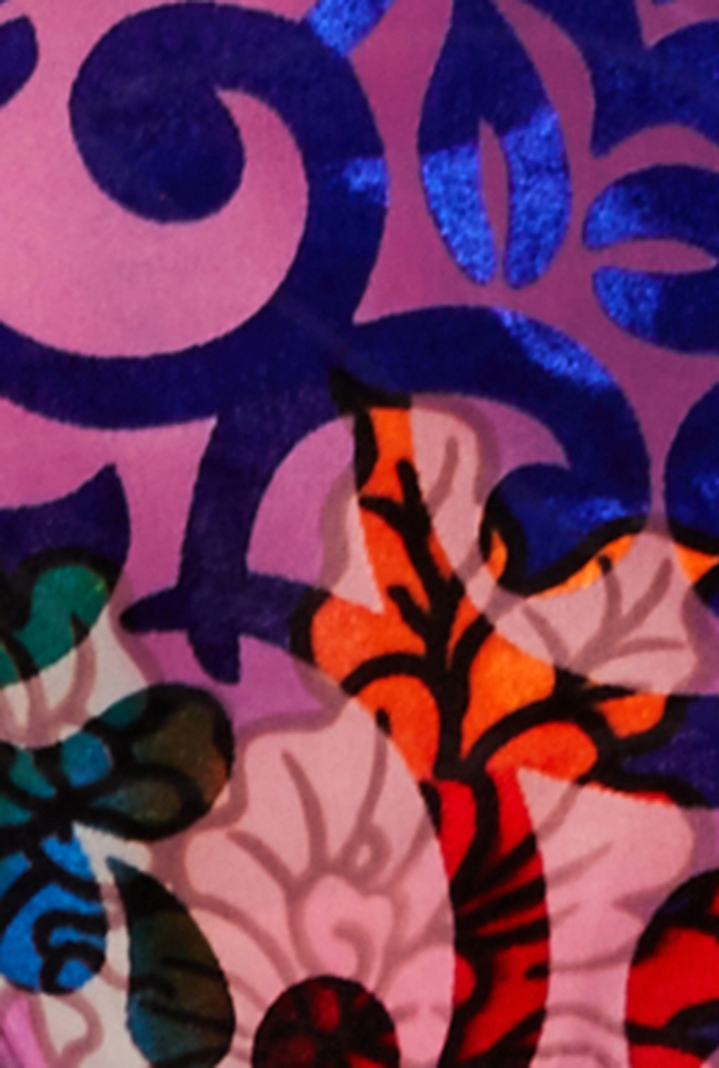 Floral Velvet Burnout Mesh Catsuit sold by Rainbow product image thumbnail 4