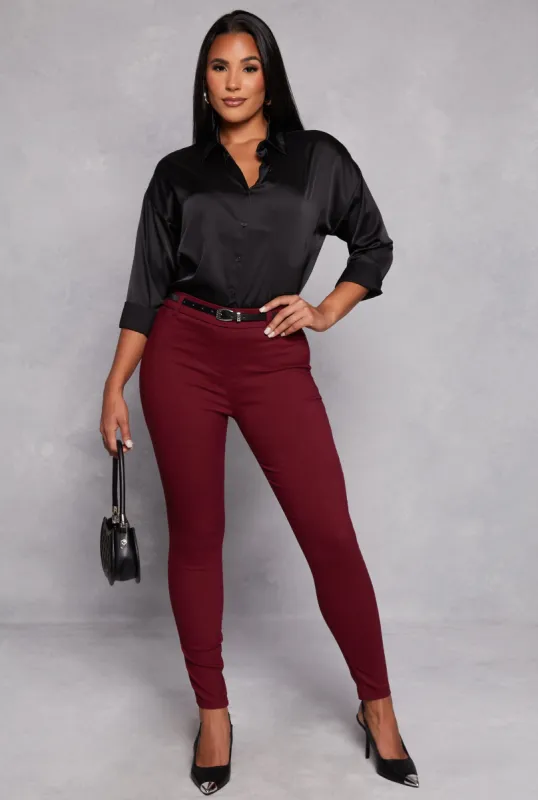 Hyper Stretch Belted High Waisted Pants sold by Rainbow