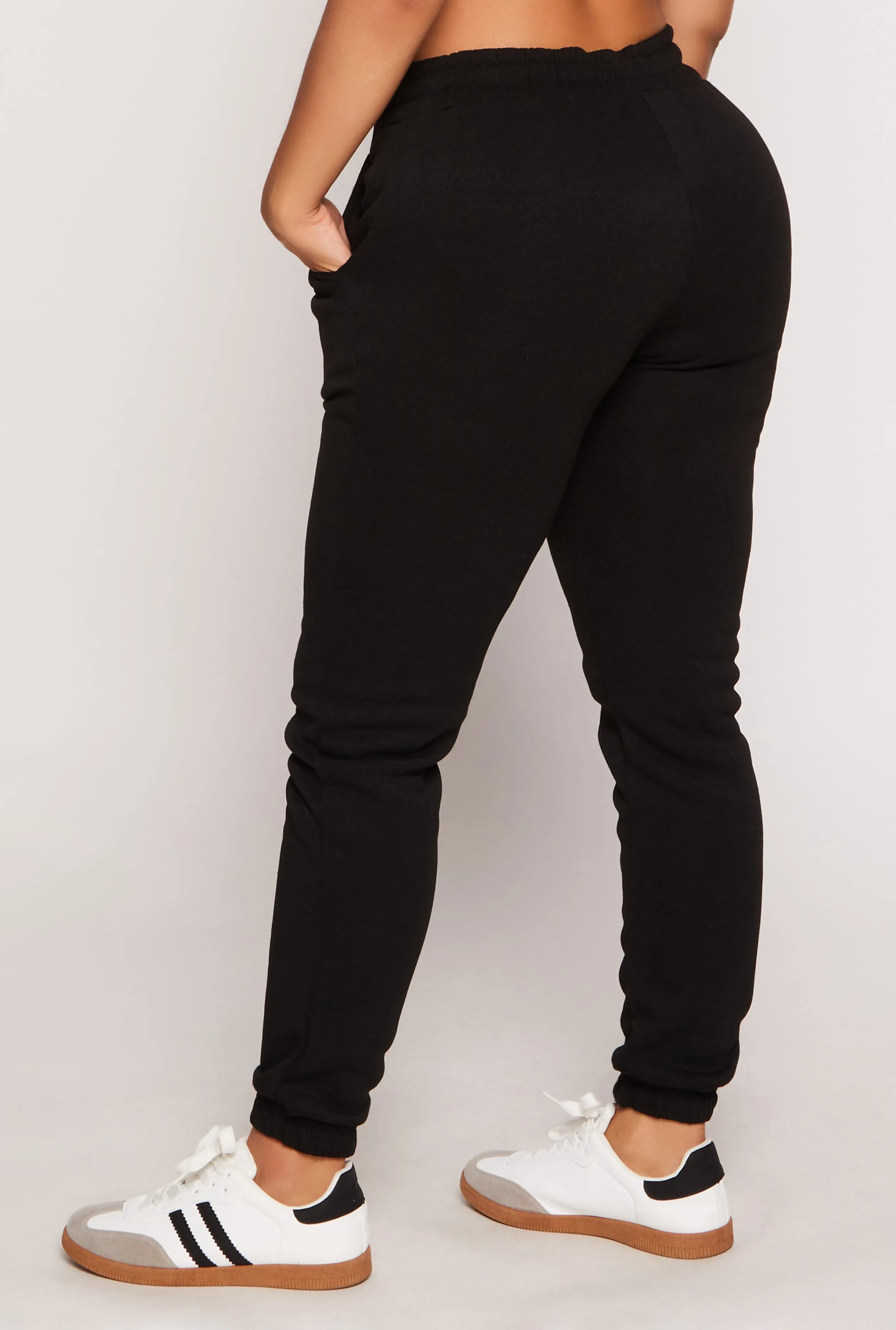 Fleece Drawstring High Waisted Sweatpants sold by Rainbow product image thumbnail 3