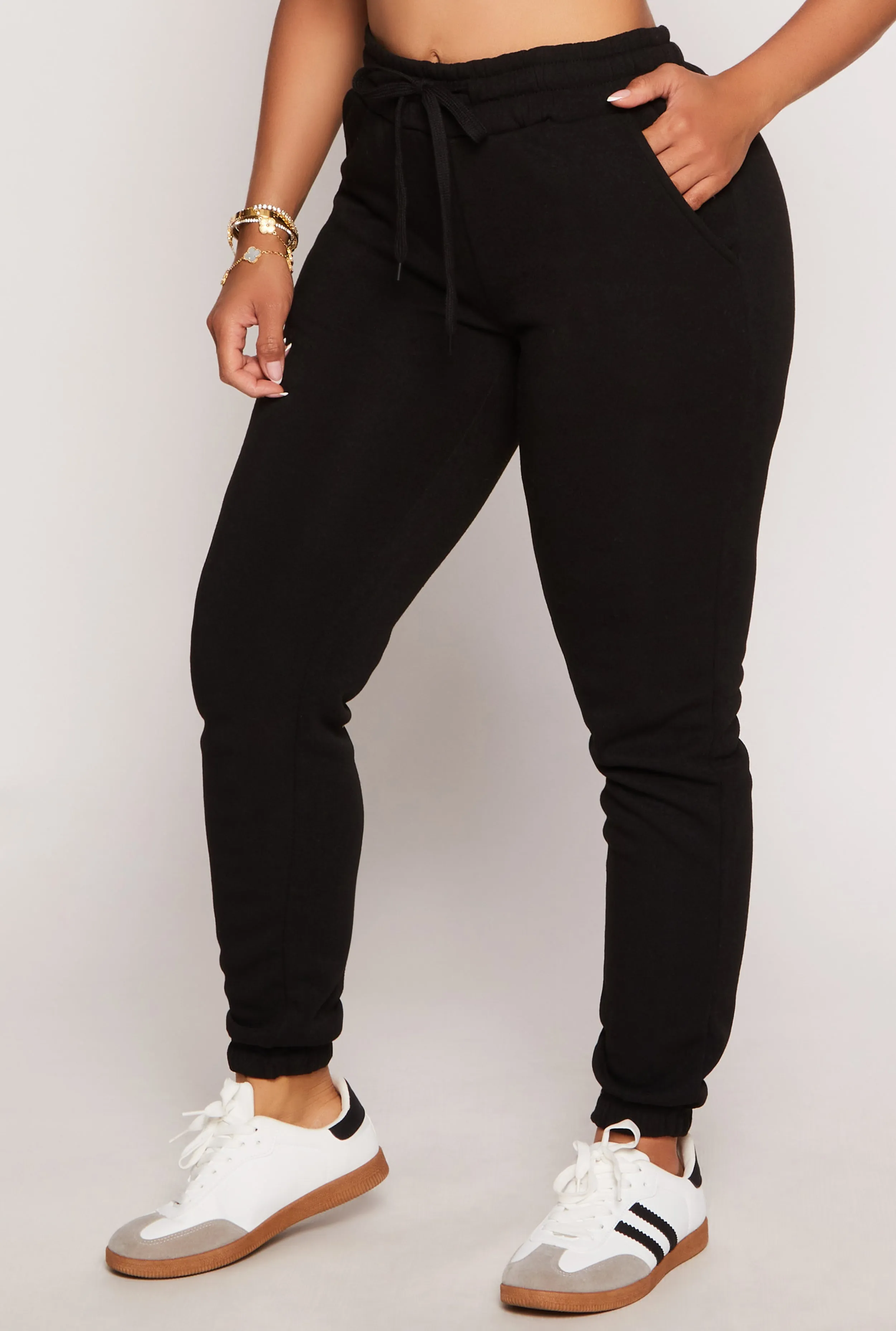 Fleece Drawstring High Waisted Sweatpants sold by Rainbow product image thumbnail 2