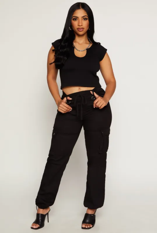 VIP Toggle Drawstring Hem Cargo Pants sold by Rainbow