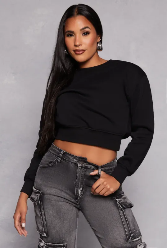 Solid Fleece Pullover Sweatshirt sold by Rainbow