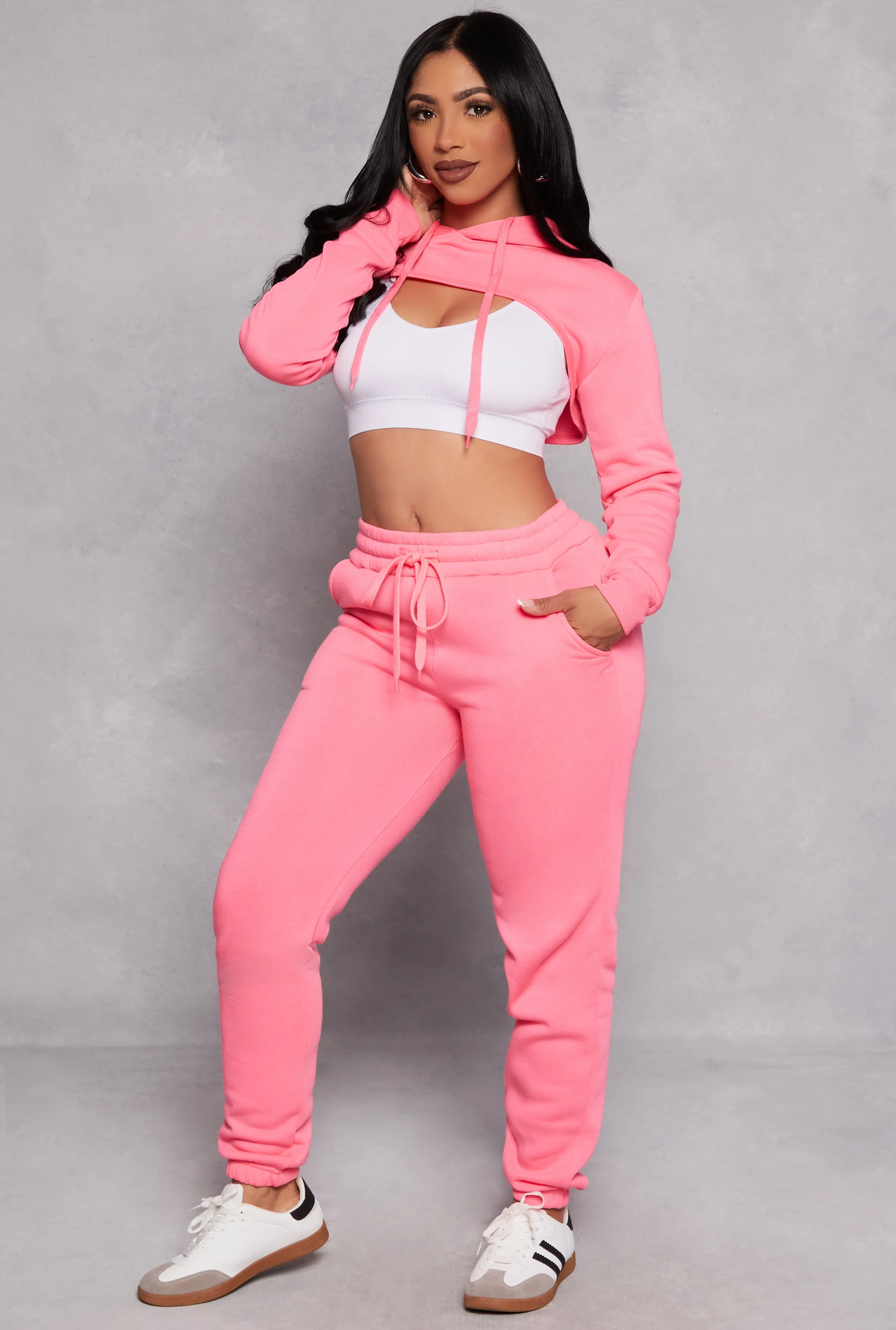 Fleece Lined Hooded Shrug sold by Rainbow product image thumbnail 2