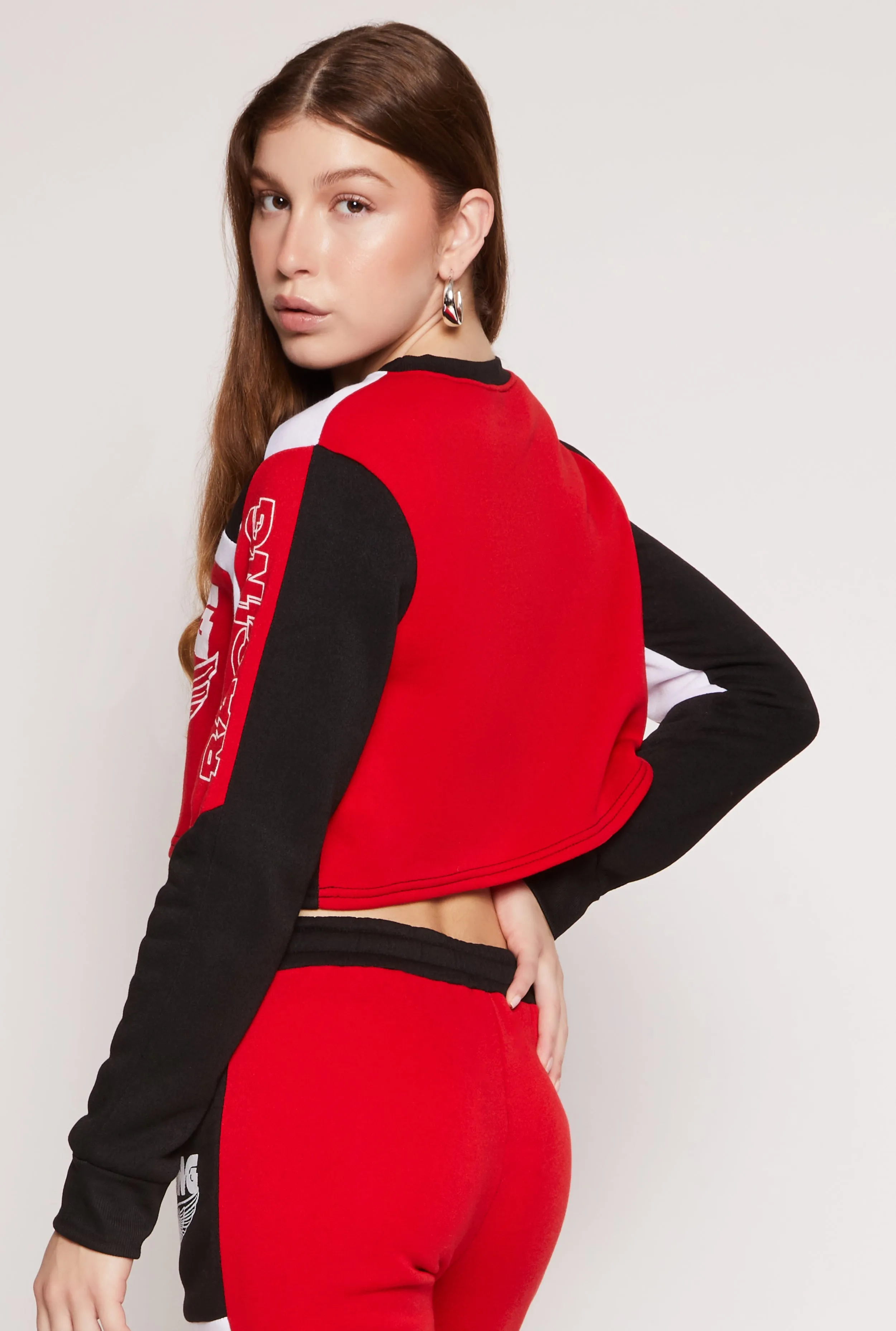 Racing Graphic Cropped Sweatshirt sold by Rainbow product image thumbnail 3