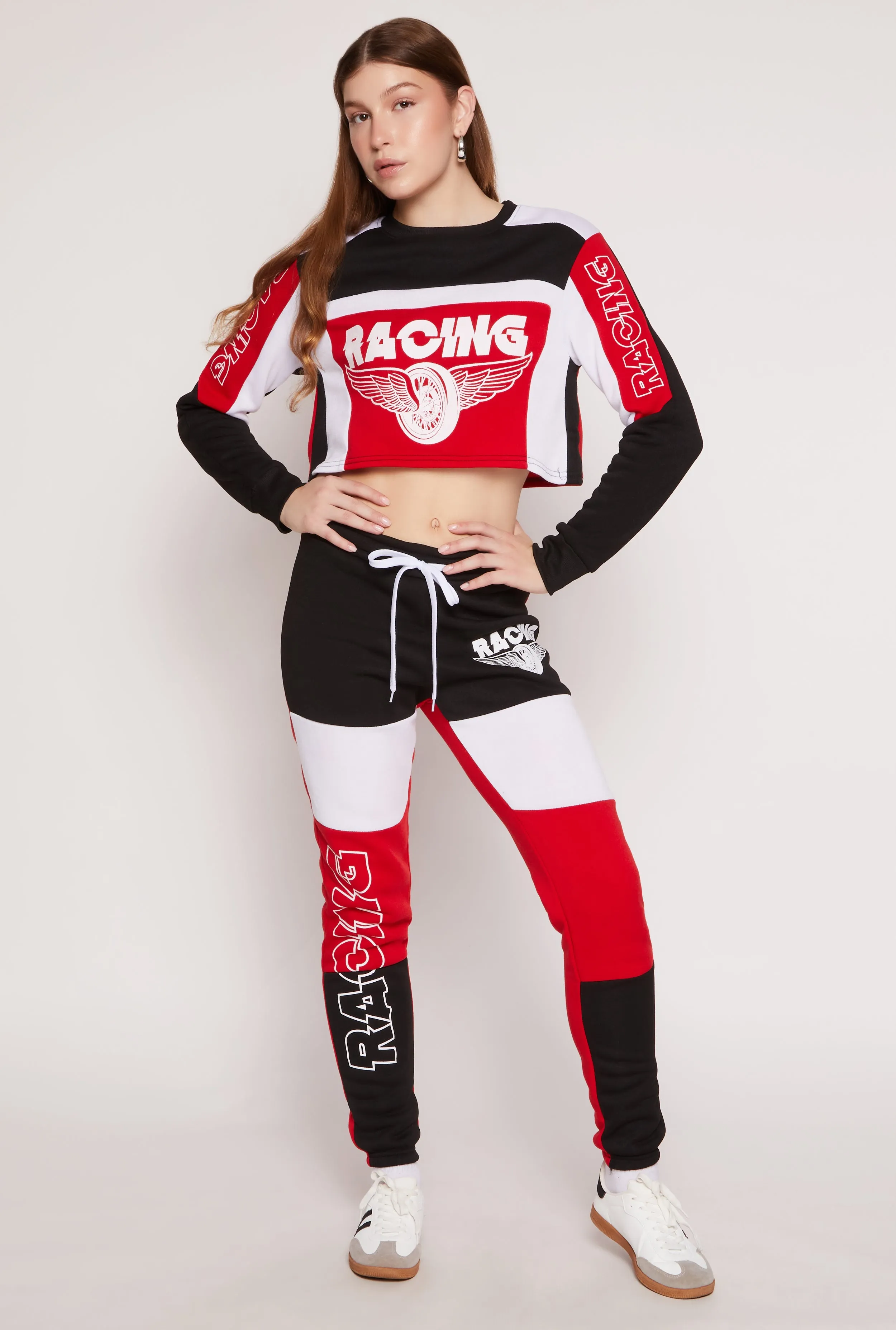 Racing Graphic Cropped Sweatshirt sold by Rainbow product image thumbnail 2