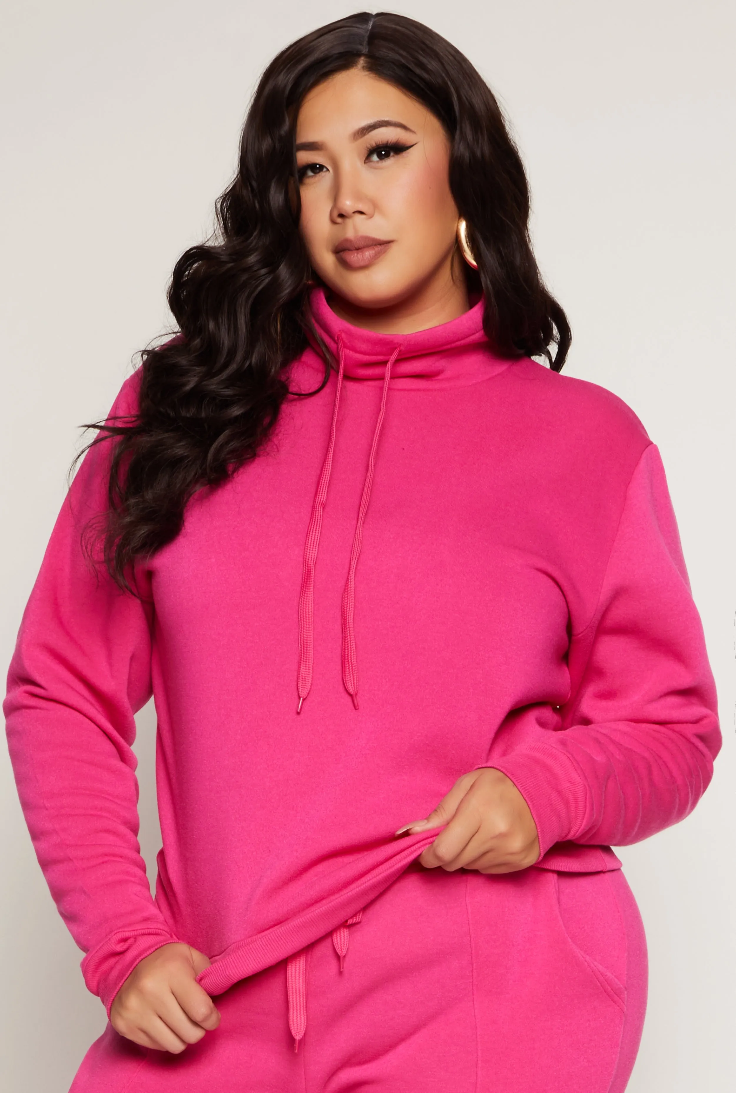 Plus Size Funnel Neck Sweatshirt sold by Rainbow