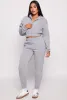Zip Front Hooded Cropped Sweatshirt sold by Rainbow