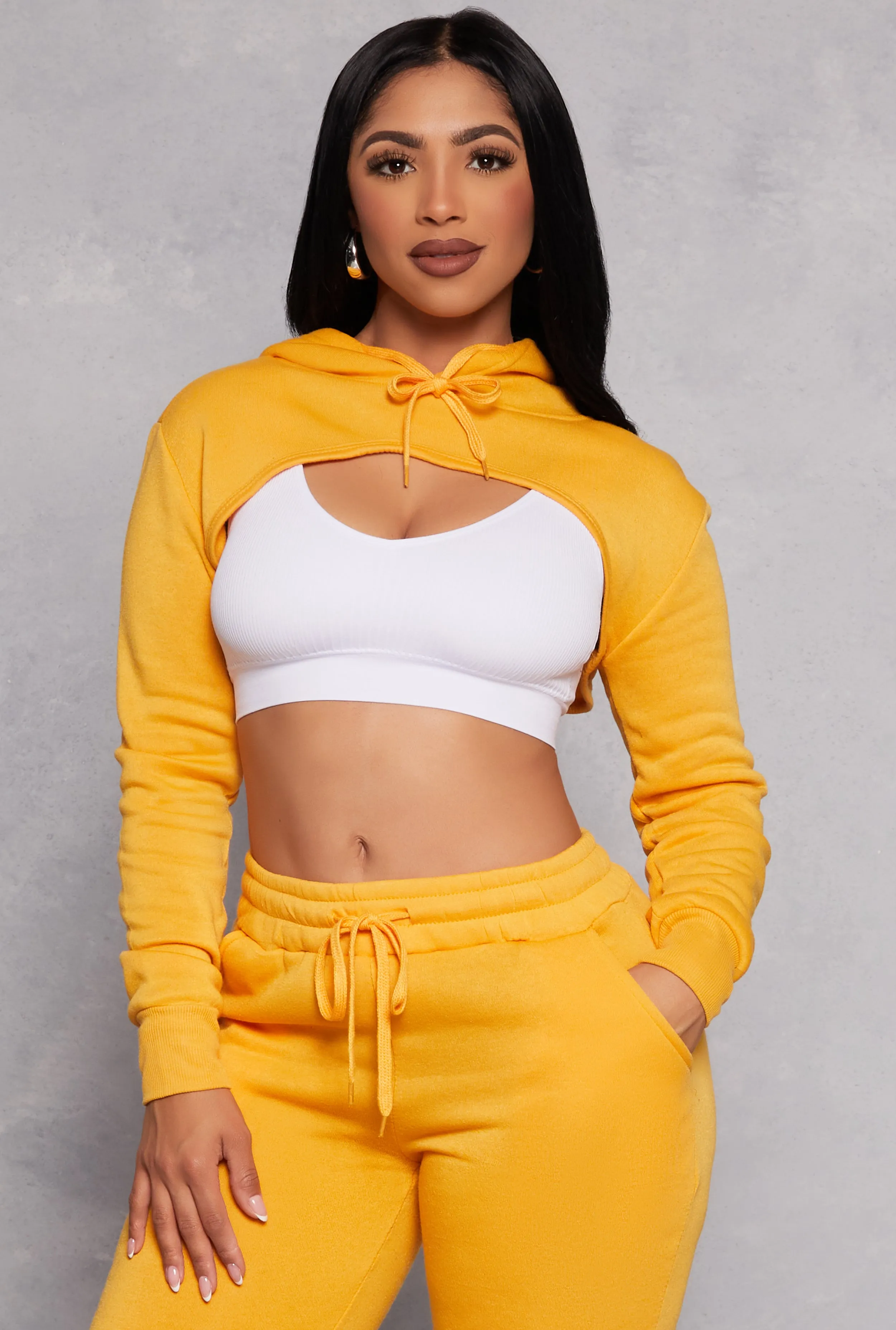 Fleece Lined Hooded Shrug sold by Rainbow