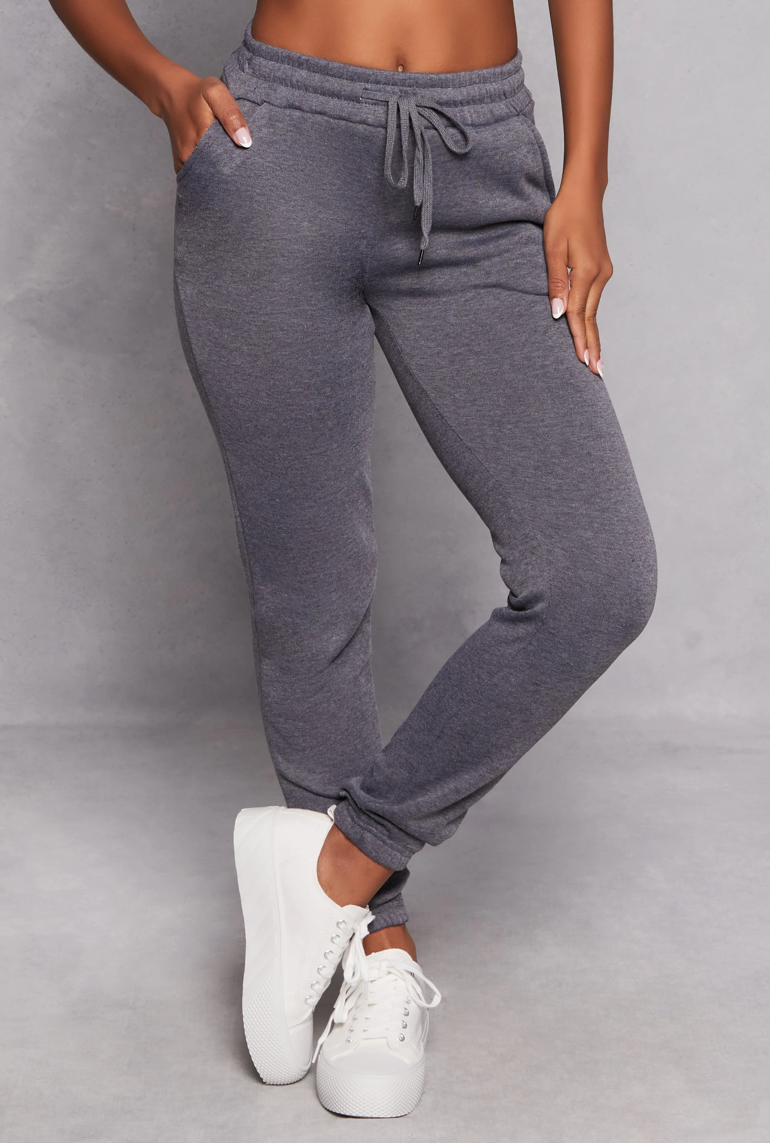 Fleece Drawstring High Waisted Sweatpants sold by Rainbow product image thumbnail 2