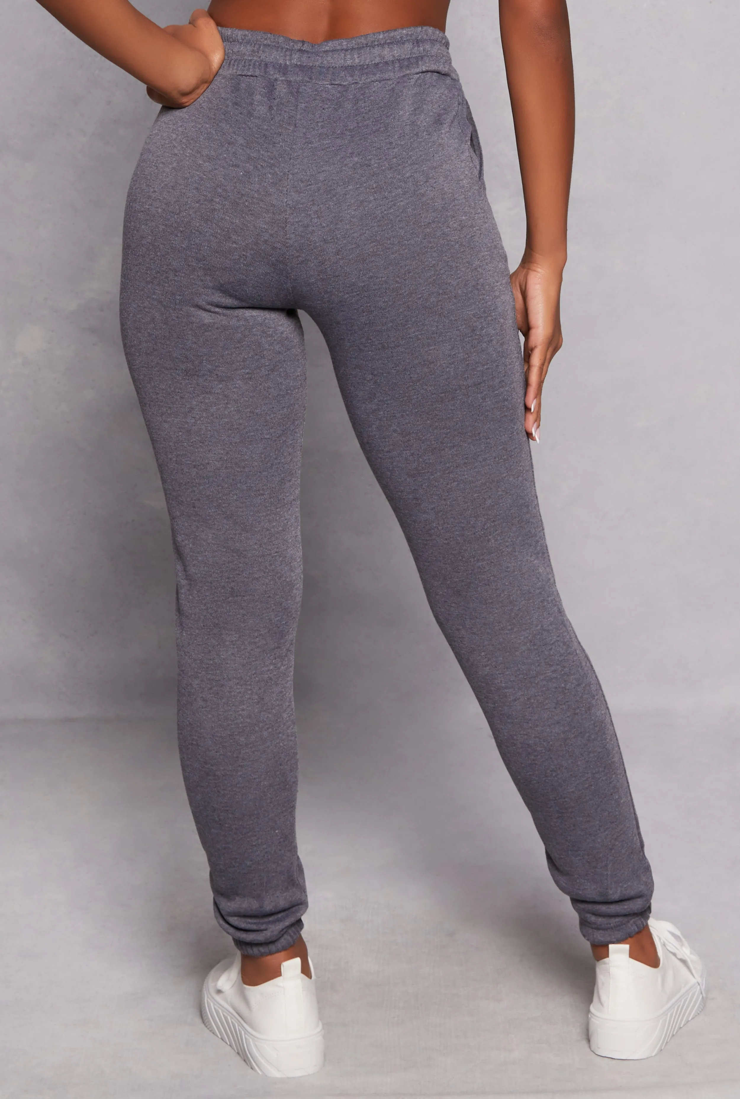 Fleece Drawstring High Waisted Sweatpants sold by Rainbow product image thumbnail 3