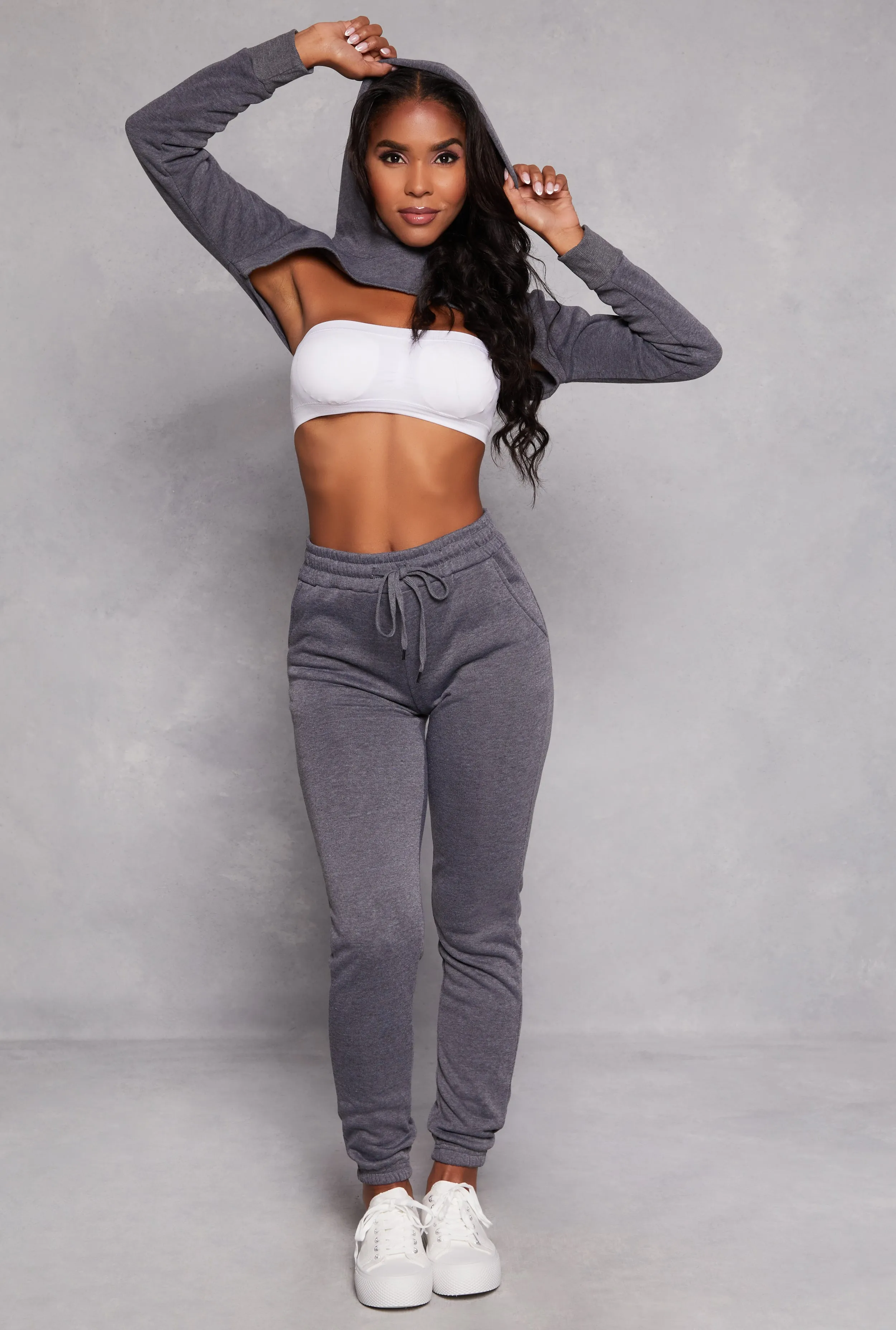 Fleece Lined Hooded Shrug sold by Rainbow product image thumbnail 2