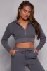 Fleece Zip Cropped Hooded Sweatshirt sold by Rainbow