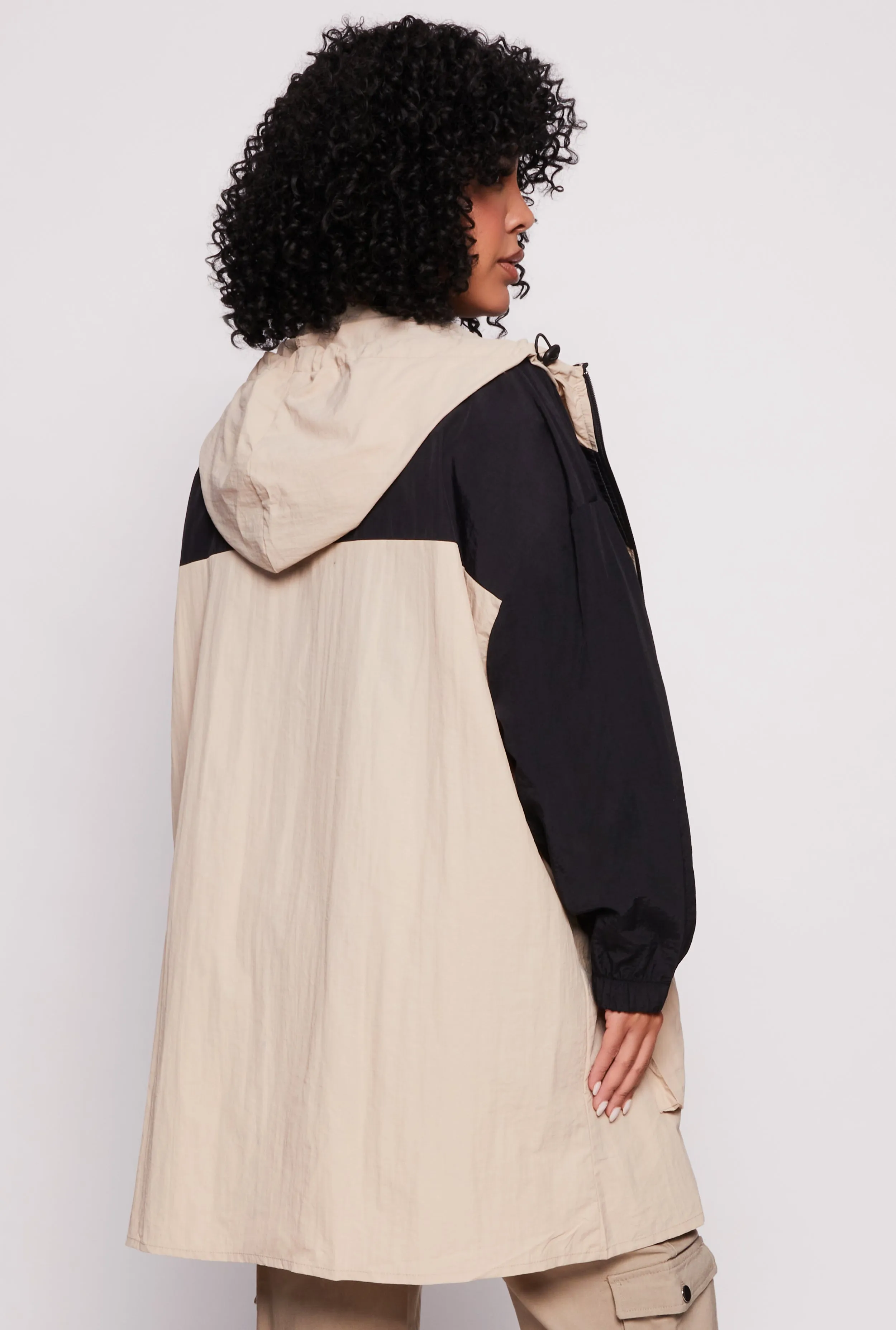 Plus Size Color Block Utility Jacket sold by Rainbow product image thumbnail 3