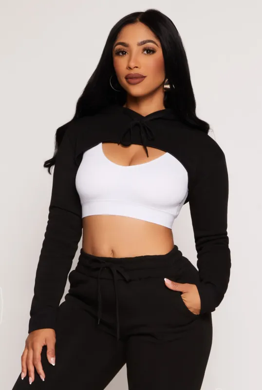Fleece Lined Hooded Shrug sold by Rainbow