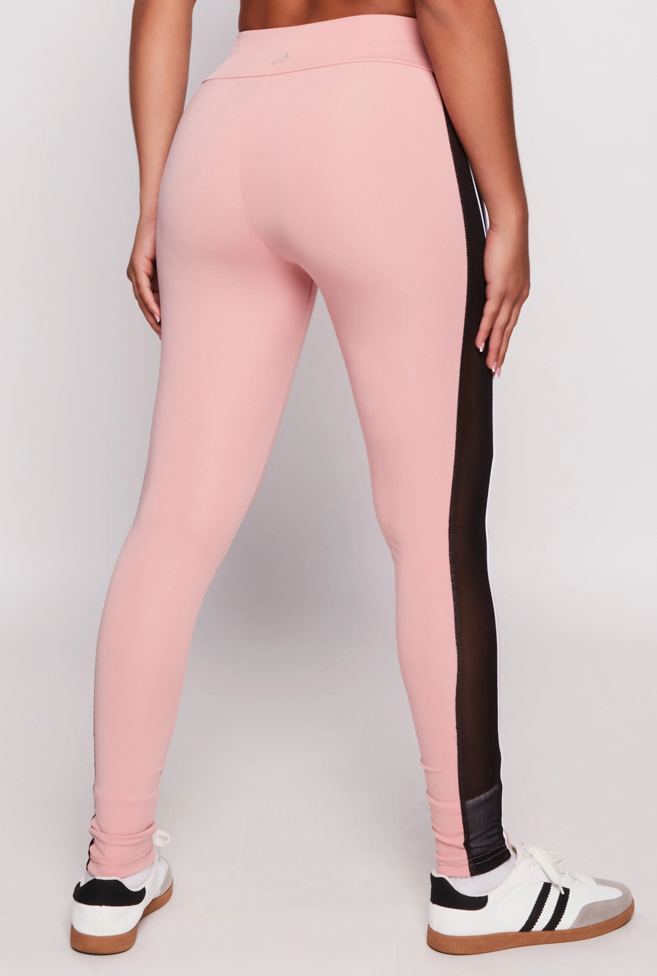 Mesh Side Detail High Waisted Leggings sold by Rainbow product image thumbnail 3