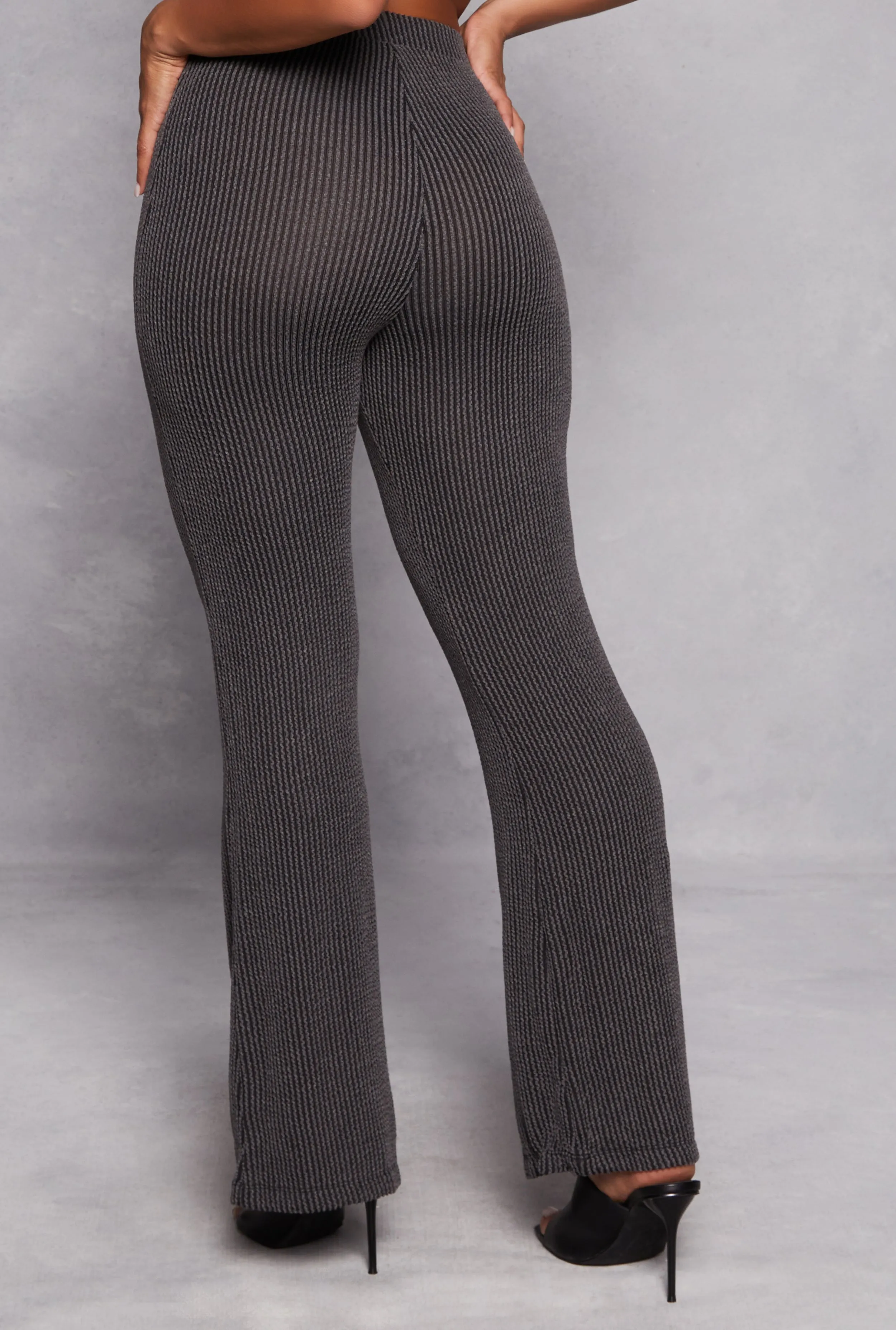 Textured Ribbed Knit High Waist Pants sold by Rainbow product image thumbnail 3