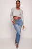 Cable Knit V Neck Cropped Sweater sold by Rainbow