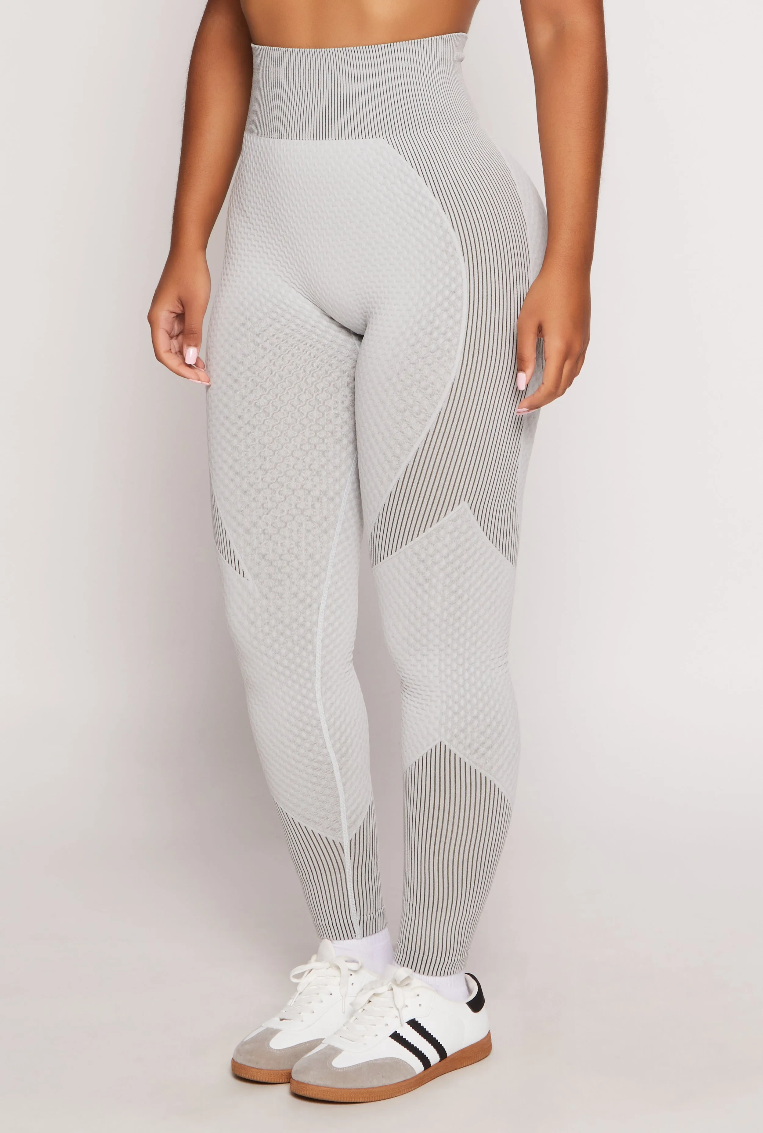 Seamless Textured Knit High Waist Leggings sold by Rainbow product image thumbnail 2