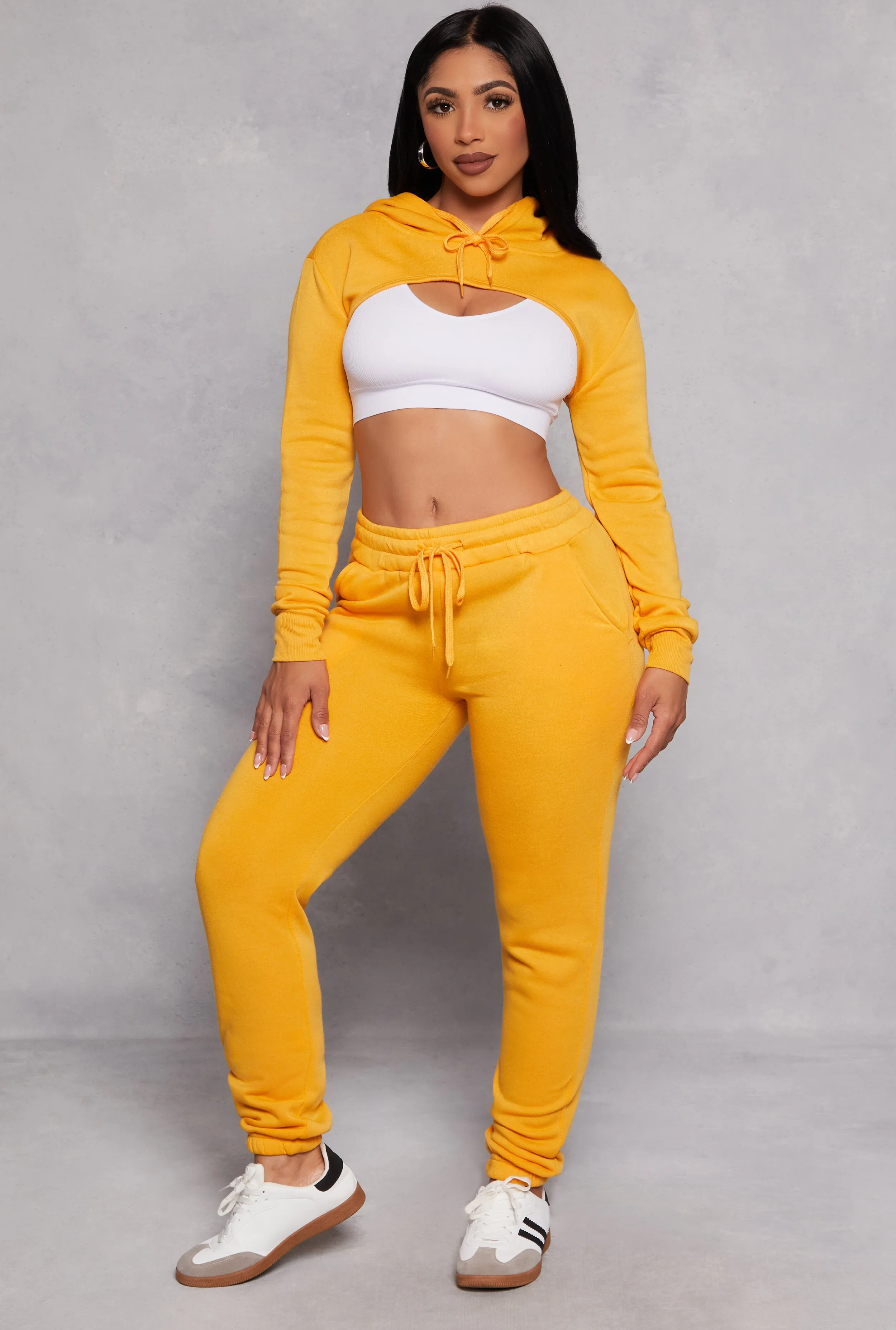 Fleece Drawstring High Waisted Sweatpants sold by Rainbow