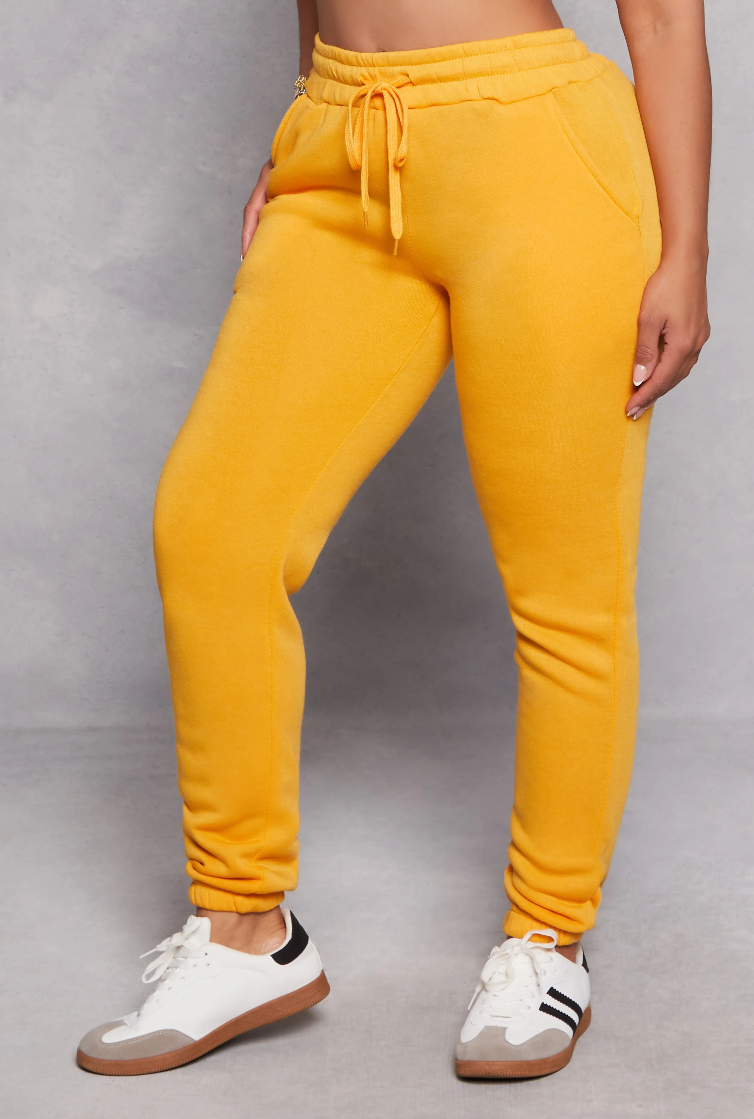 Fleece Drawstring High Waisted Sweatpants sold by Rainbow product image thumbnail 2