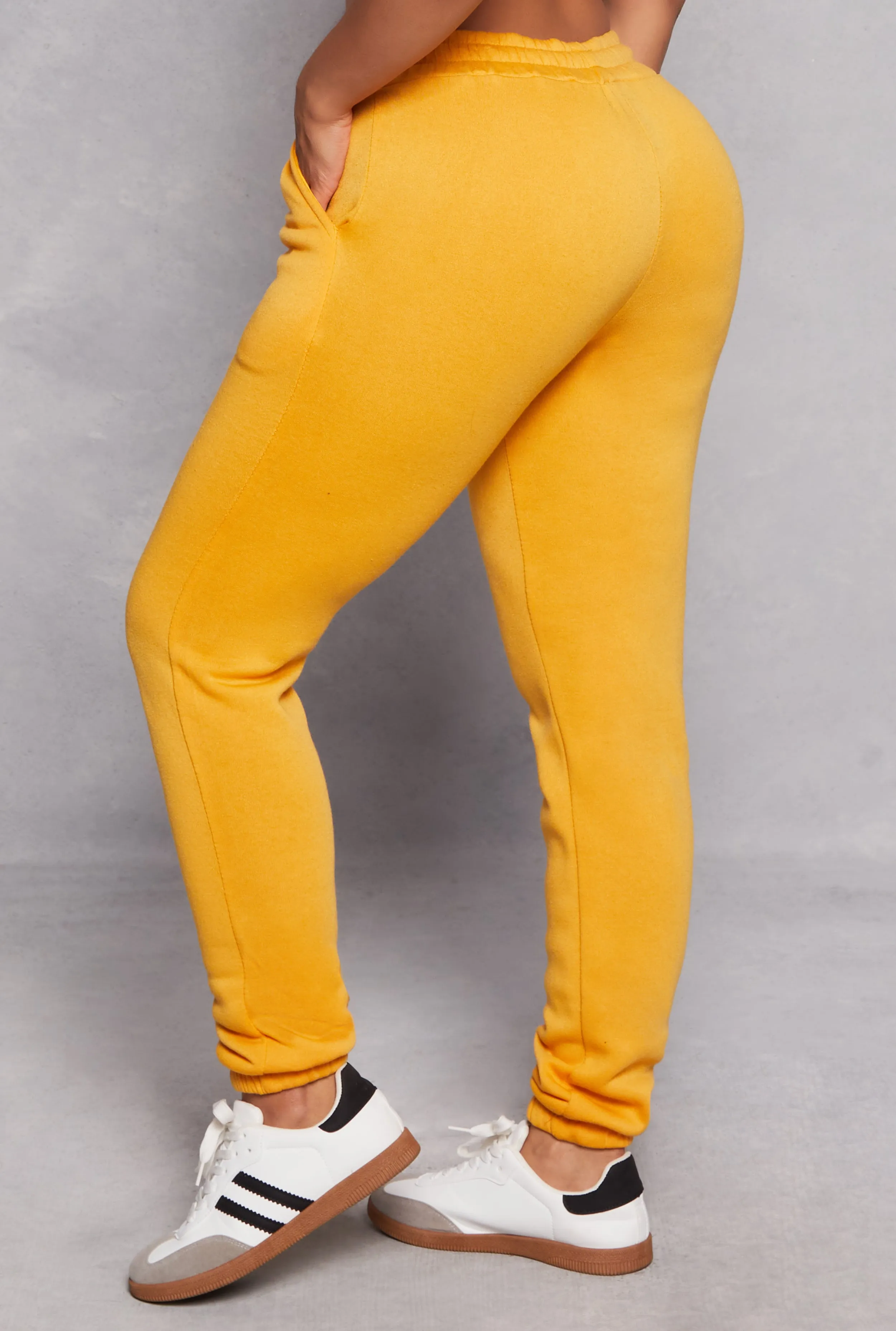 Fleece Drawstring High Waisted Sweatpants sold by Rainbow product image thumbnail 3