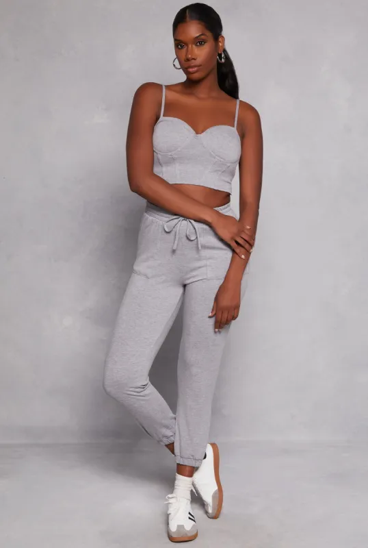 Haute Monde High Waist Drawstring Joggers sold by Rainbow