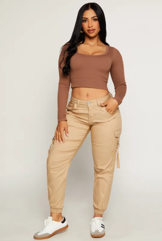 VIP Poplin Cropped Cargo Joggers sold by Rainbow