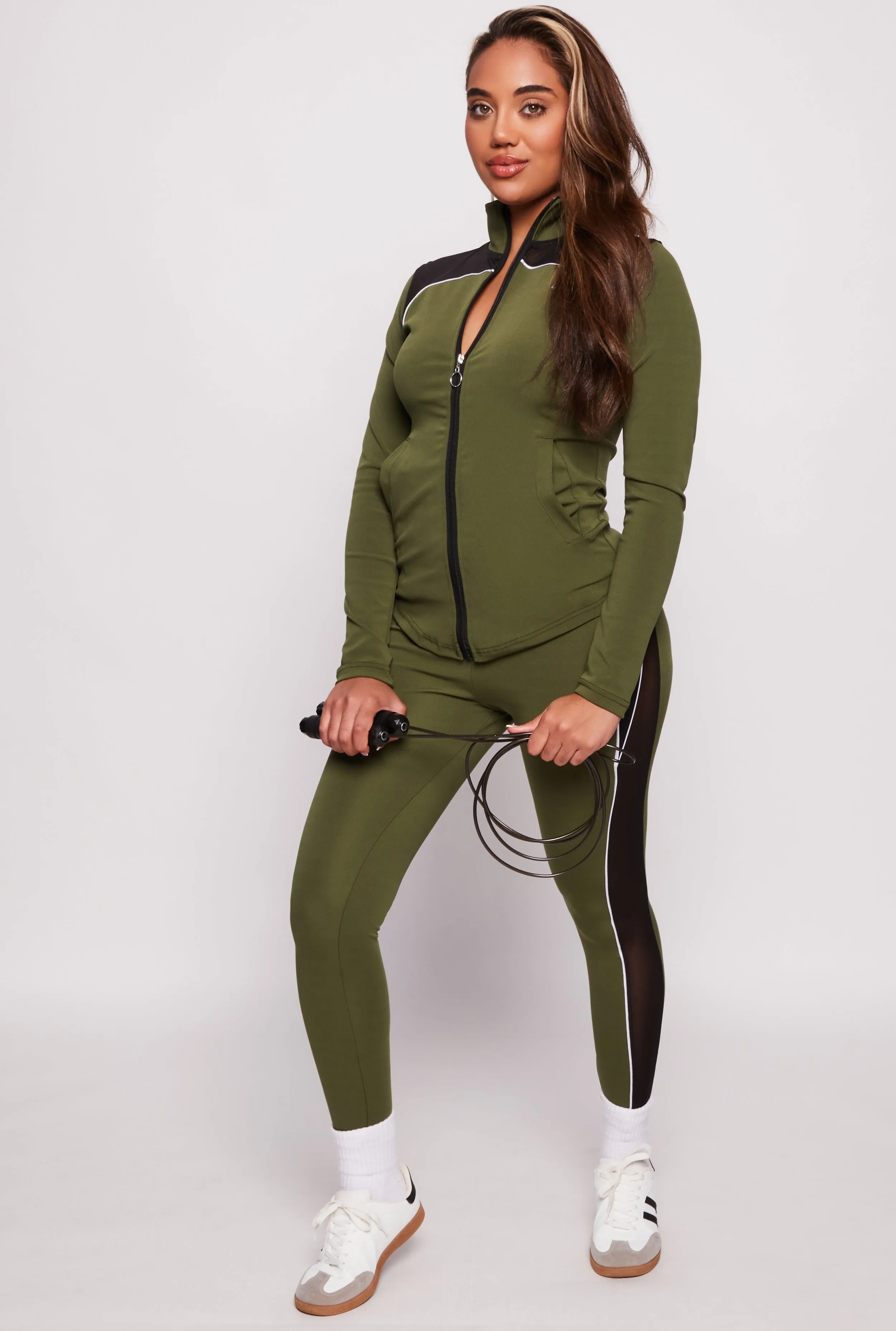 Mesh Detail Zip Front Track Jacket sold by Rainbow product image thumbnail 2