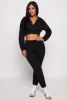 Zip Front Hooded Cropped Sweatshirt sold by Rainbow