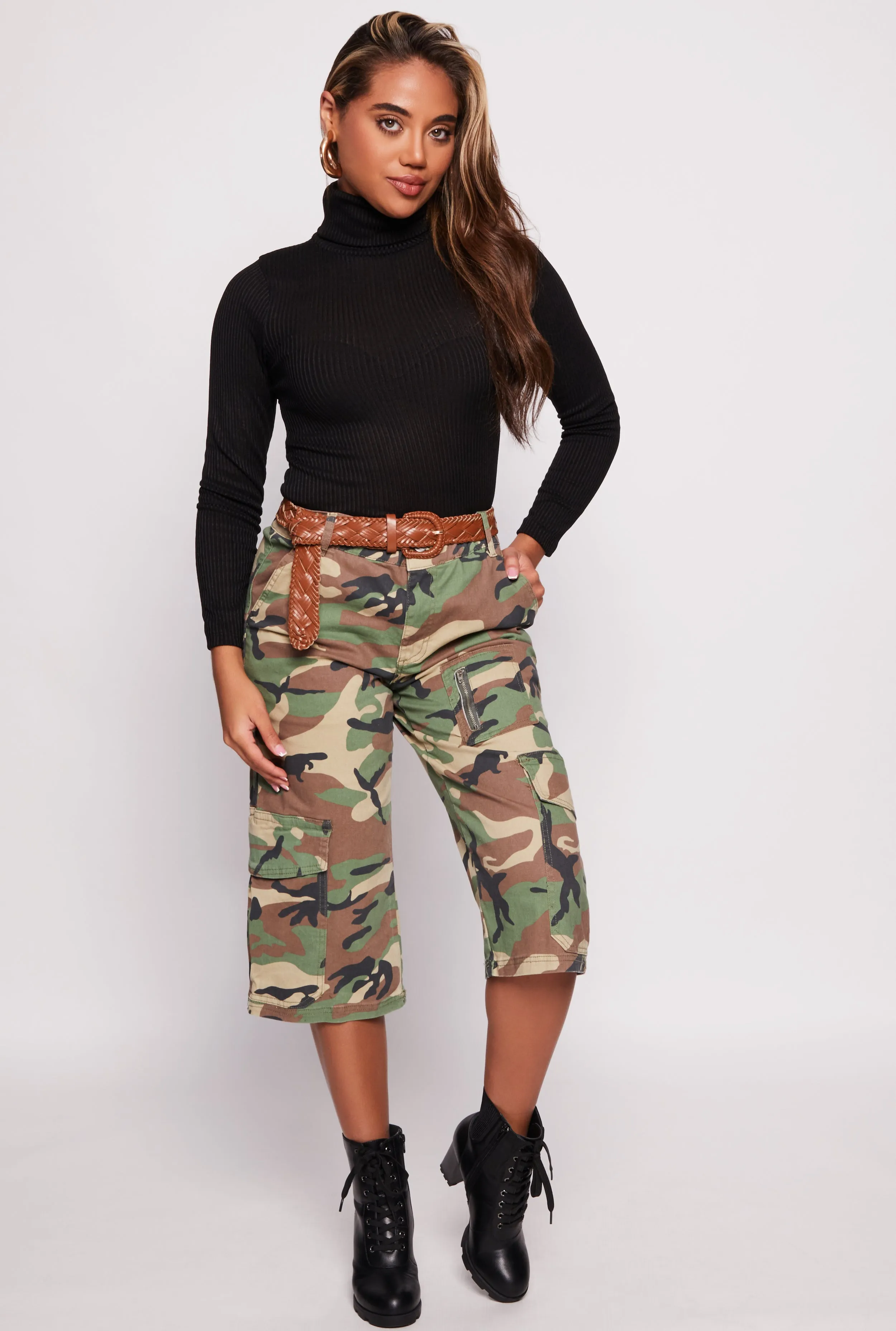 Ribbed Knit Turtleneck Long Sleeve Top sold by Rainbow product image thumbnail 2