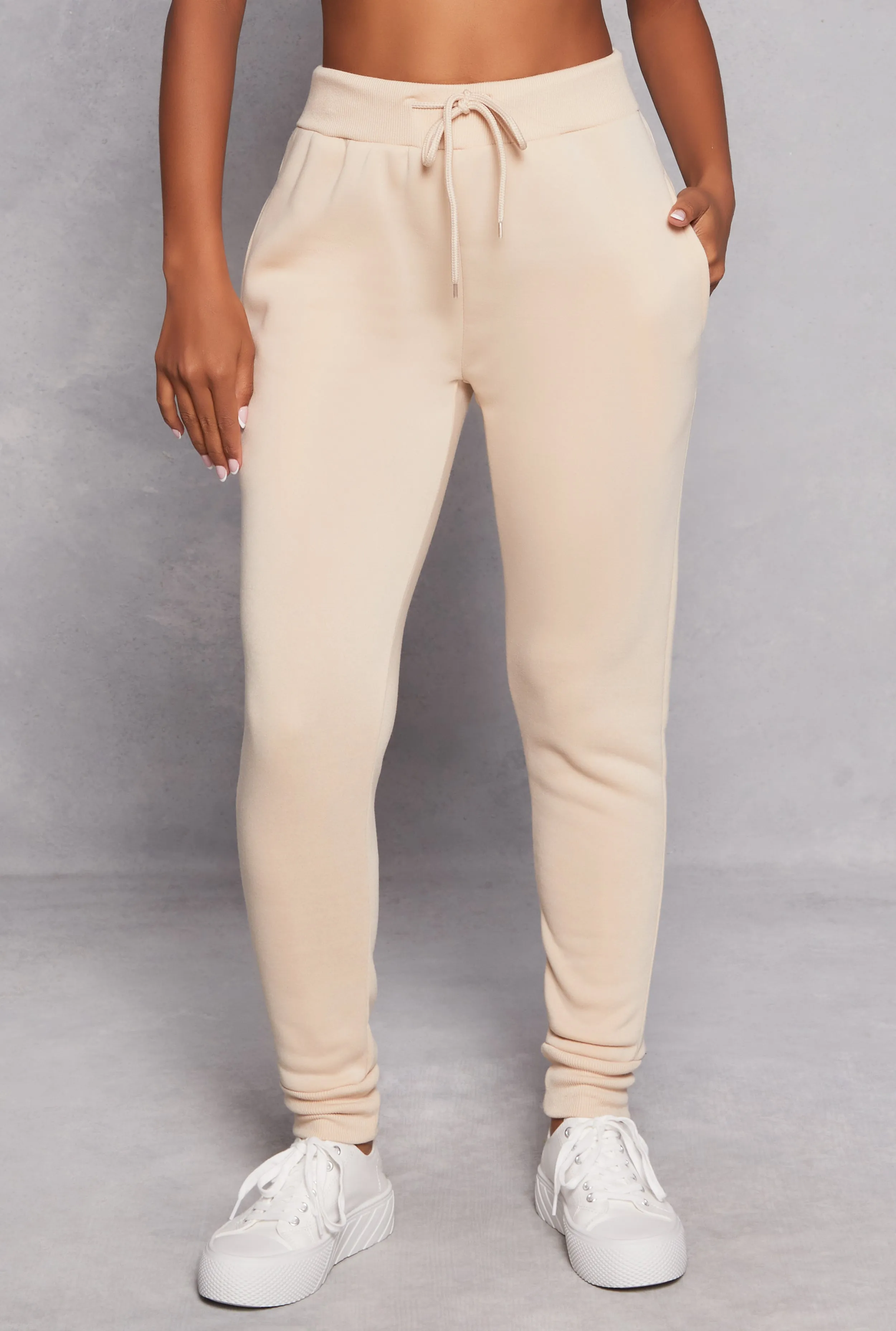 Fleece High Waisted Drawstring Joggers sold by Rainbow product image thumbnail 2