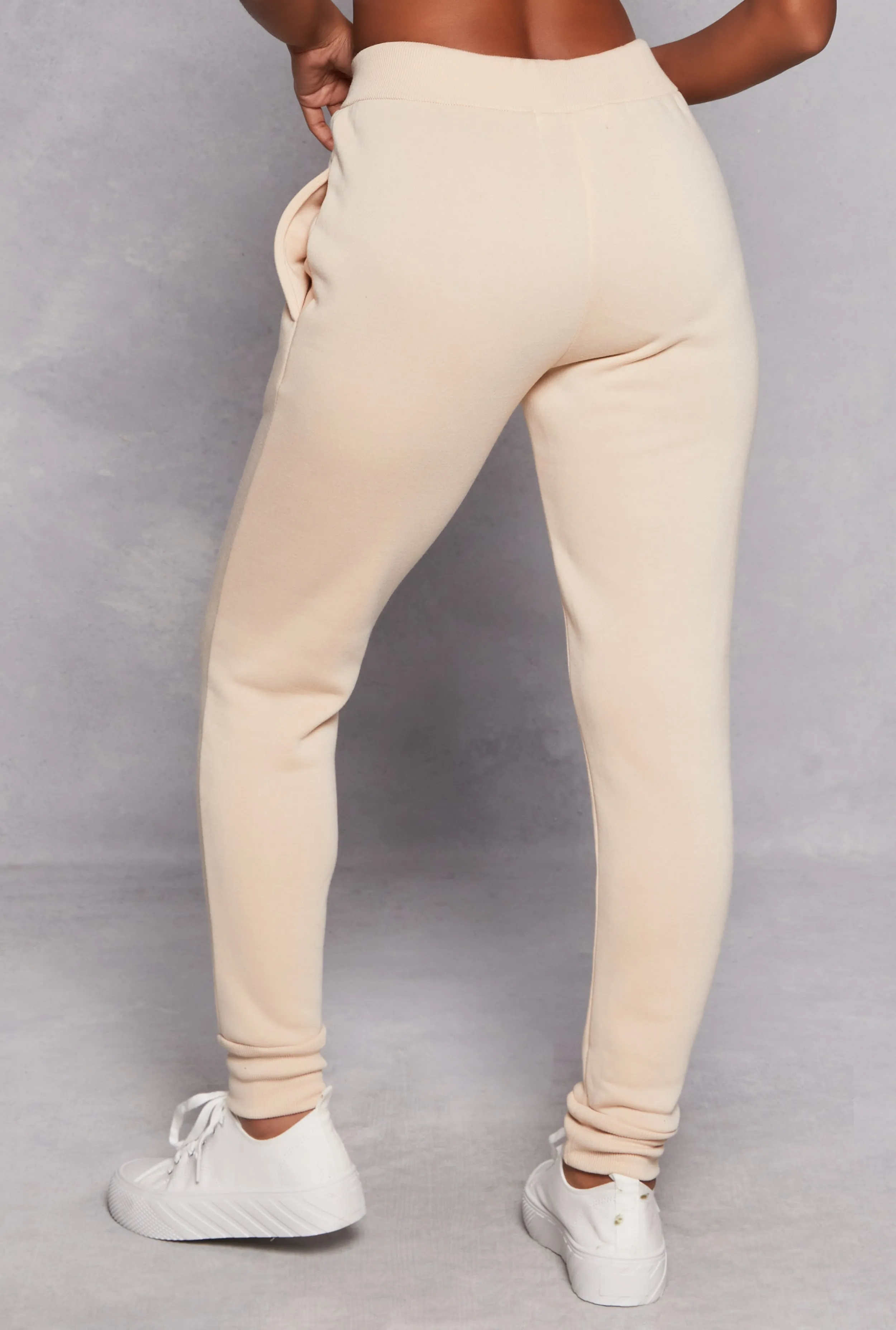 Fleece High Waisted Drawstring Joggers sold by Rainbow product image thumbnail 3